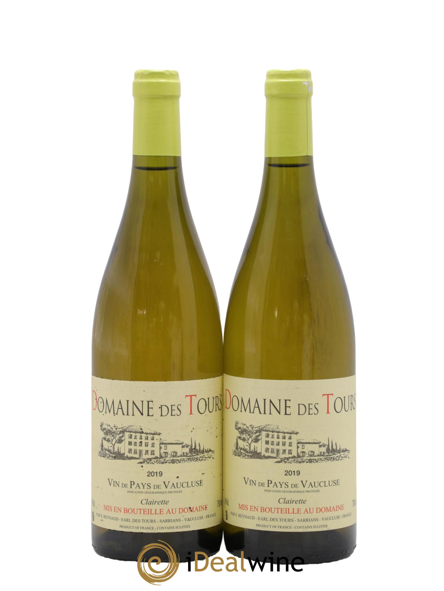 IGP Vaucluse (Vin de Pays de Vaucluse) Domaine des Tours Clairette Emmanuel Reynaud 2019 - Lot of 2 bottles - 0