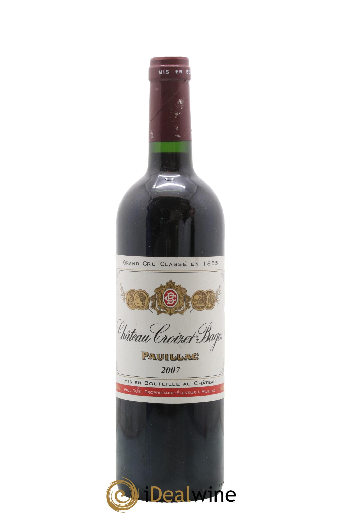 Château Croizet Bages 5ème Grand Cru Classé 2007 - Lot de 1 bouteille - 0