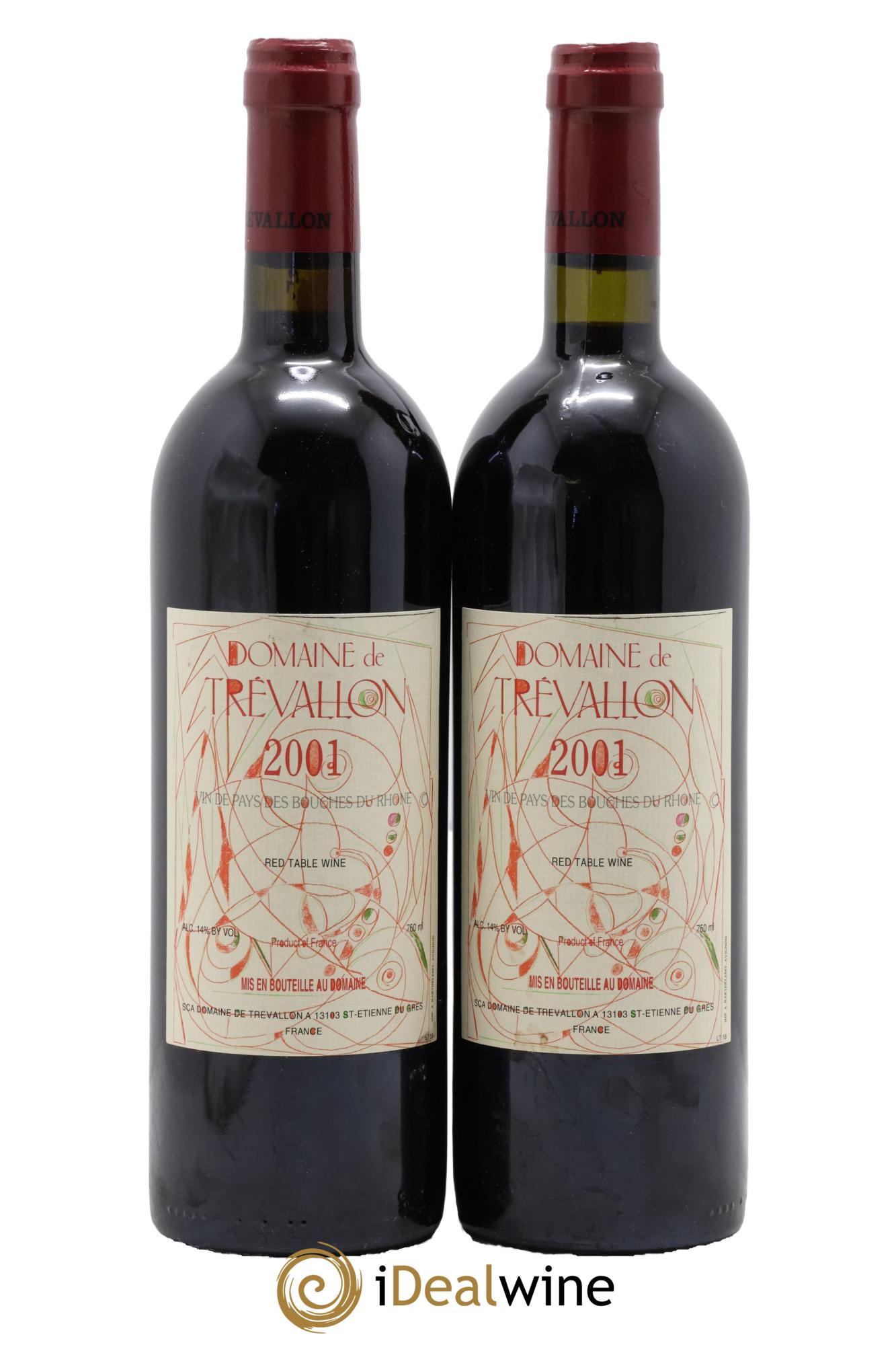 IGP Alpilles Trévallon (Domaine de) Eloi Dürrbach 2001 - Posten von 2 Flaschen - 0