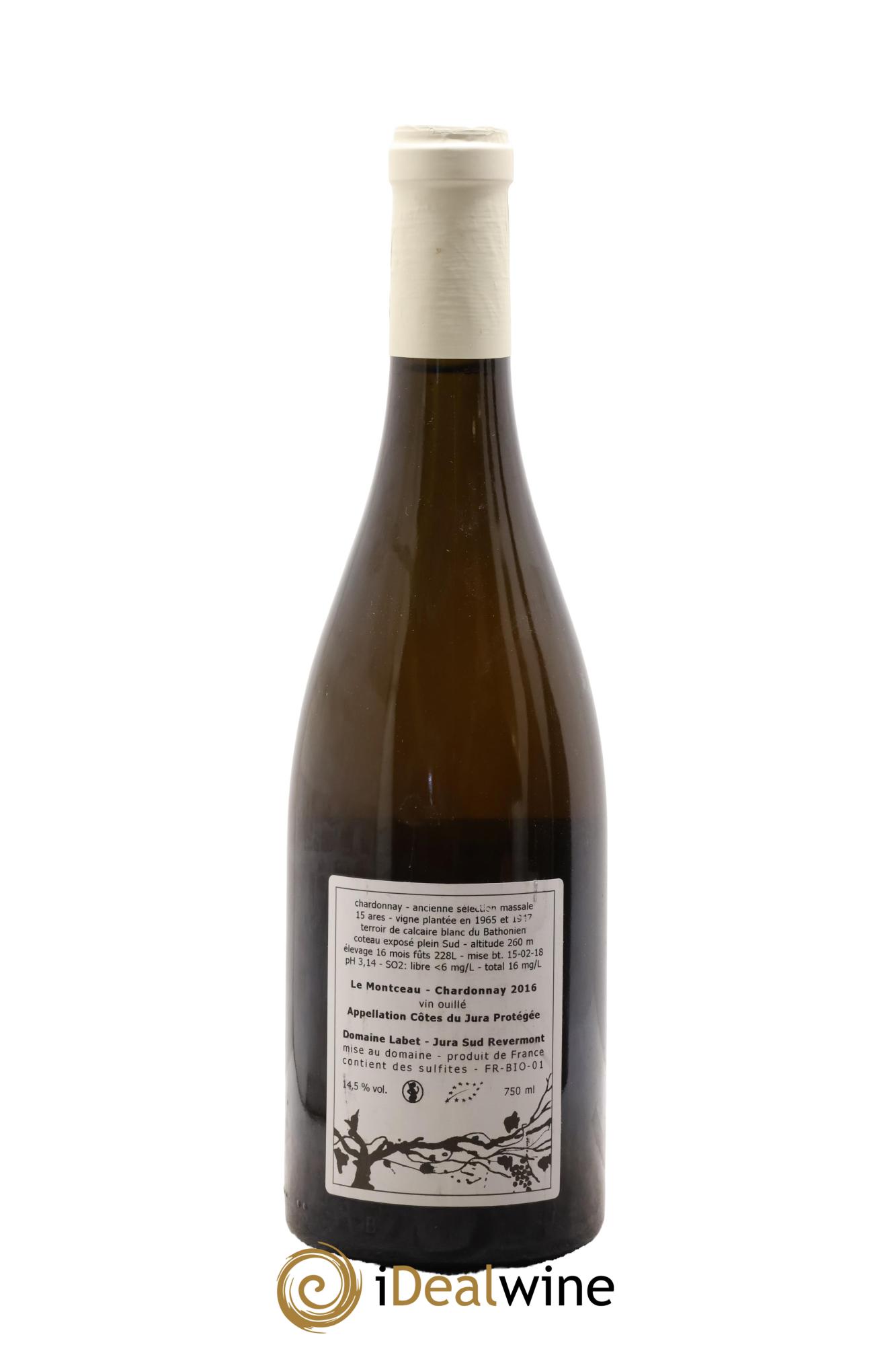 Côtes du Jura Chardonnay Le Montceau Romain - Julien  - Charline Labet 2016 - Lotto di 1 bottiglia - 1