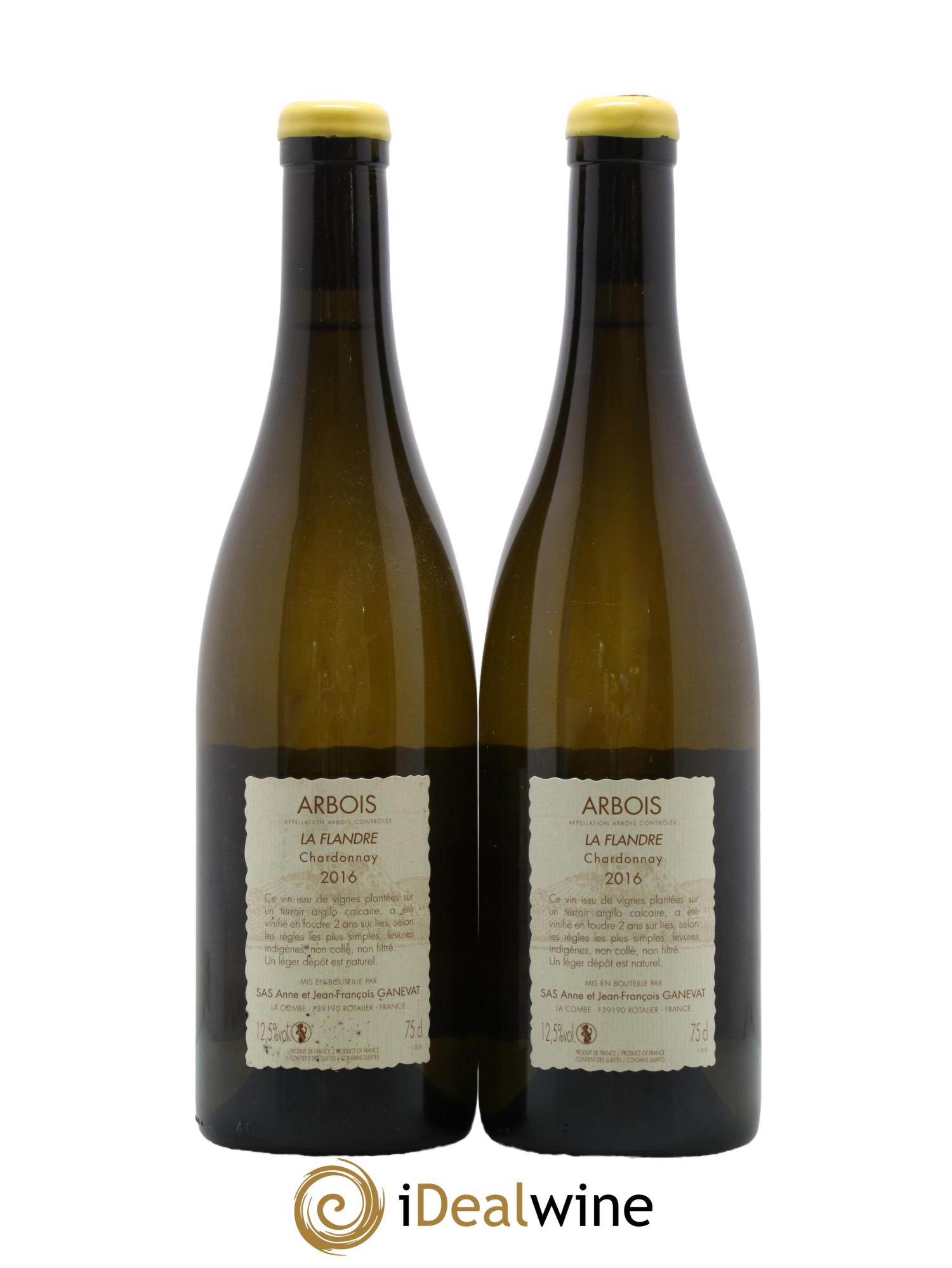 Arbois La Flandre Anne et Jean François Ganevat 2016 - Lot of 2 bottles - 1