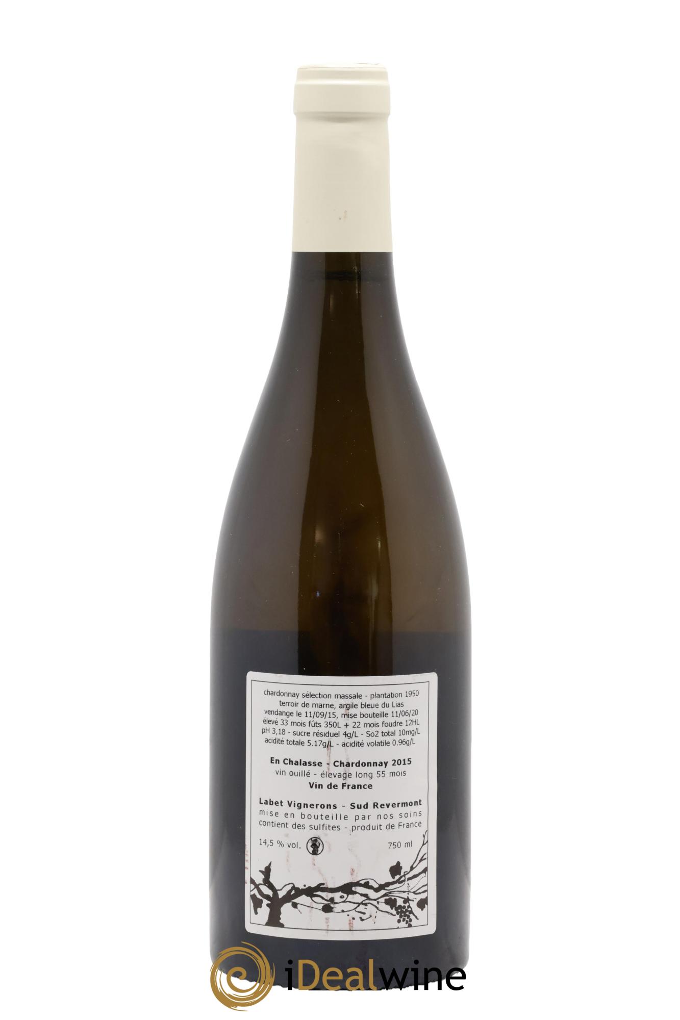 Côtes du Jura Elevage Long Chardonnay En Chalasse Romain - Julien - Charline Labet 2015 - Lotto di 1 bottiglia - 1