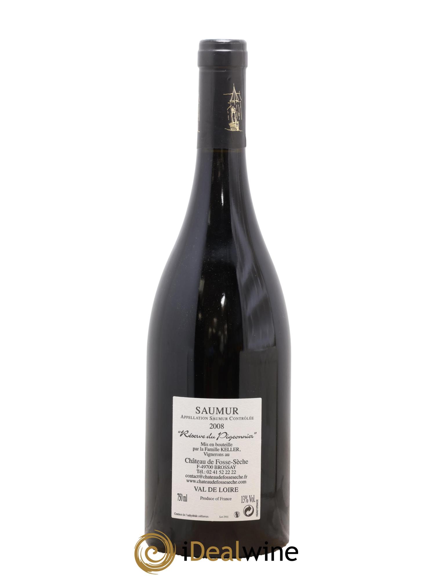 Vin de France (anciennement Saumur Puy-Notre-Dame) Réserve du Pigeonnier Château de Fosse-Sèche 2008 - Lotto di 1 bottiglia - 1
