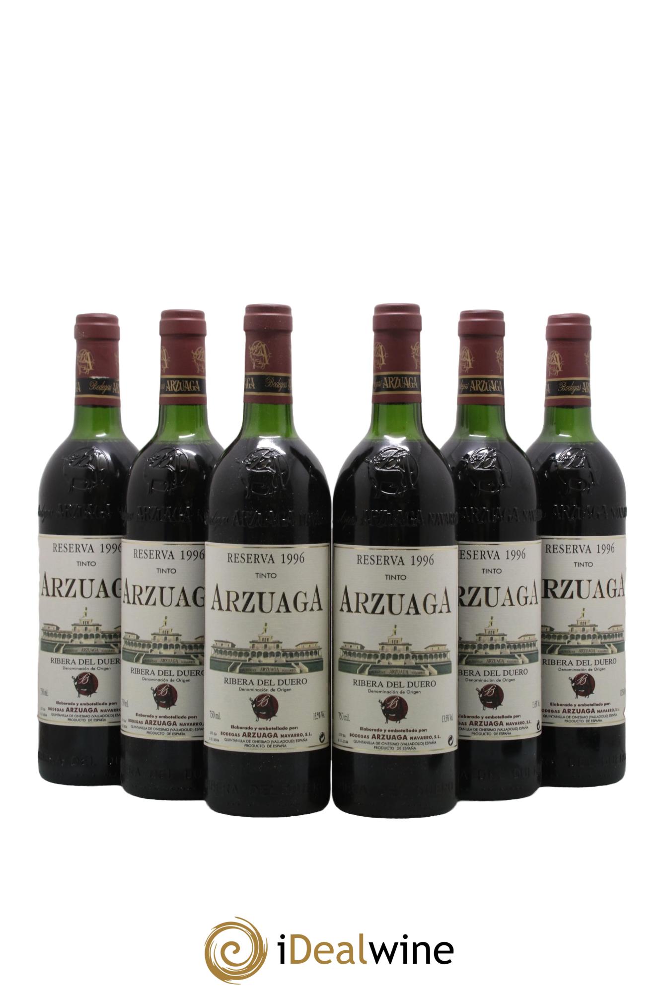 Ribera Del Duero DO Reserva Arzuaga 1996 - Lot de 6 bouteilles - 0