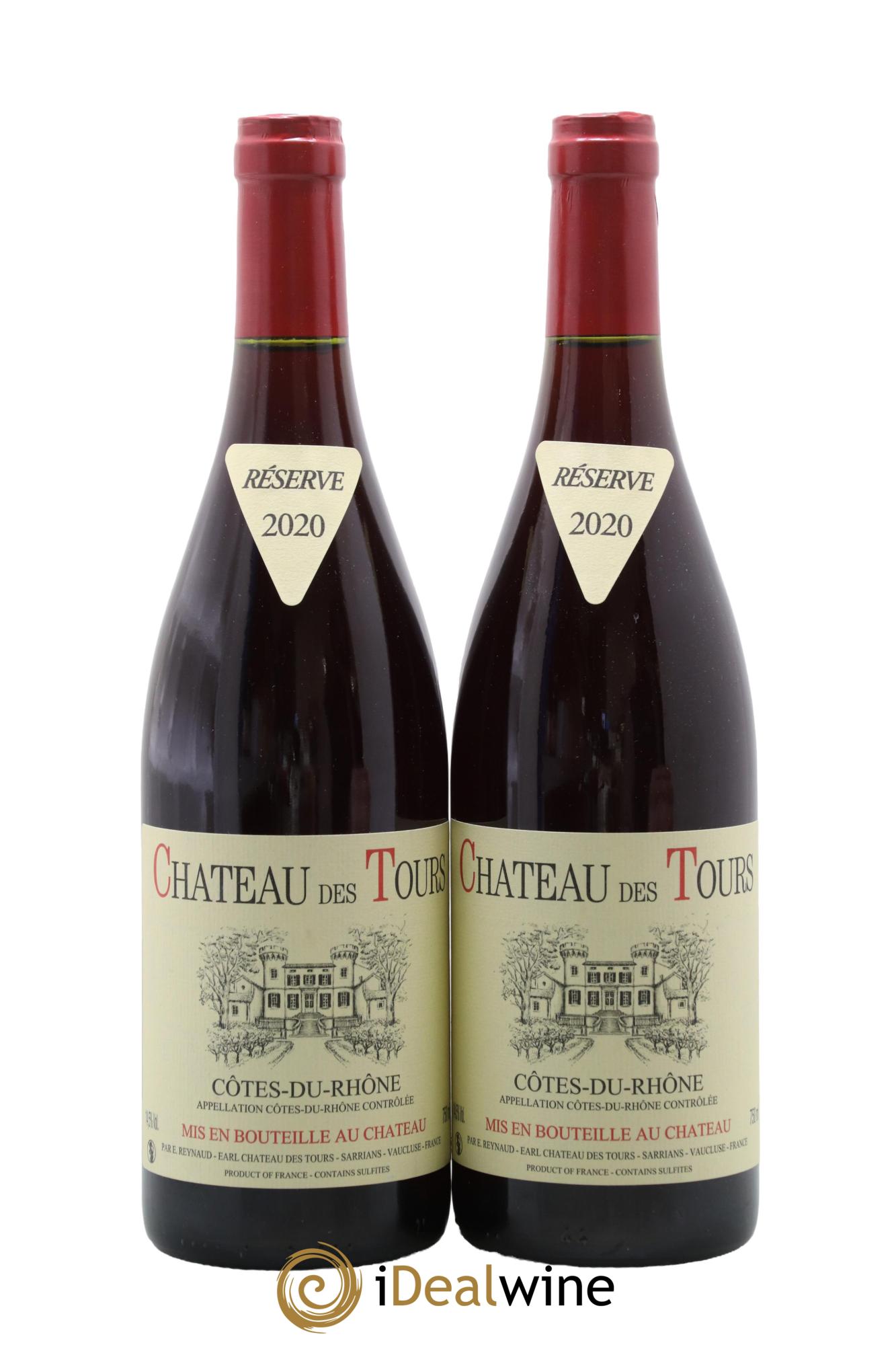 Côtes-du-Rhône Château des Tours Emmanuel Reynaud 2020 - Lot de 2 bouteilles - 0