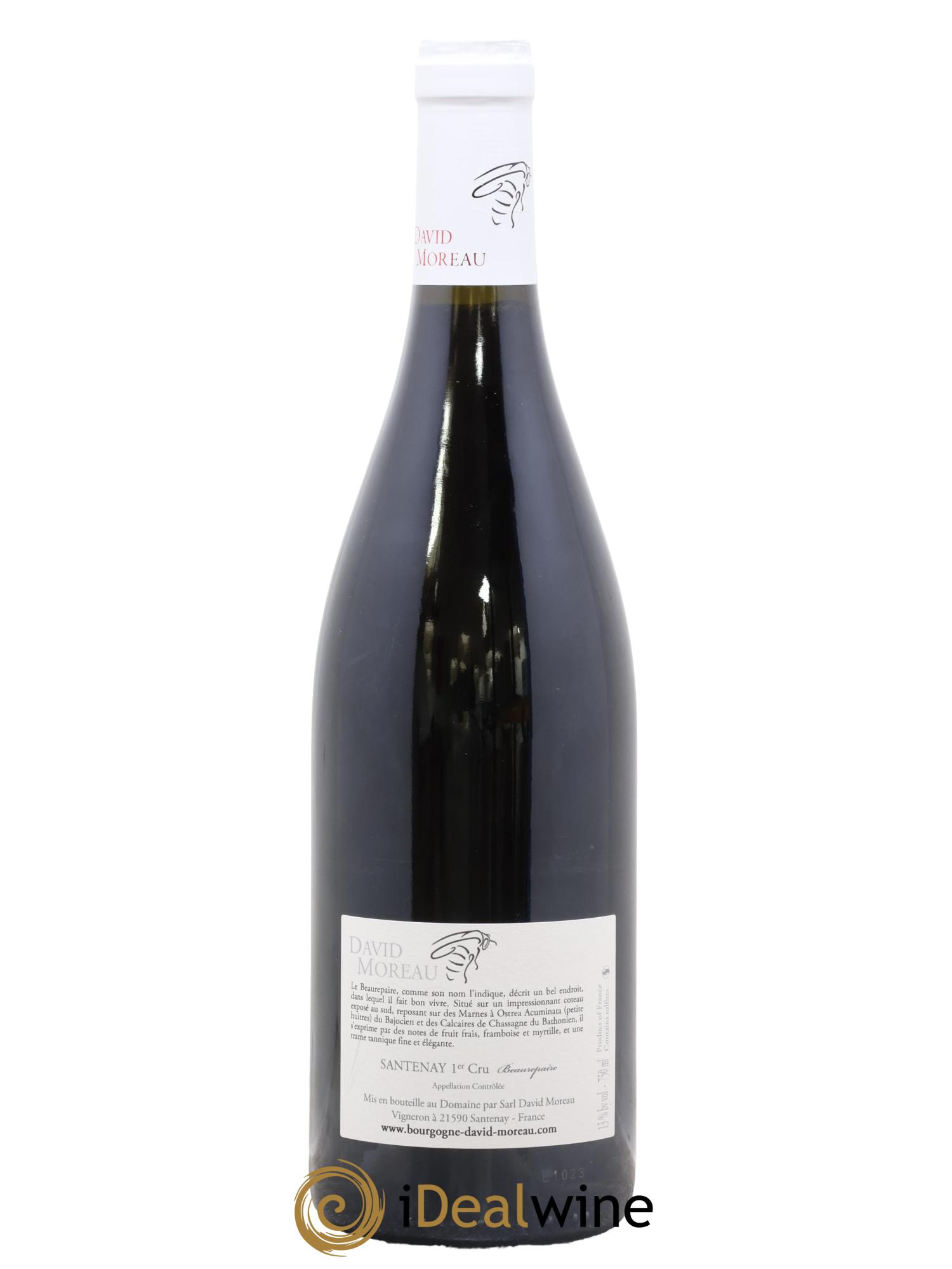 Santenay 1er Cru Beaurepaire David Moreau 2023 - Lot de 1 bouteille - 1