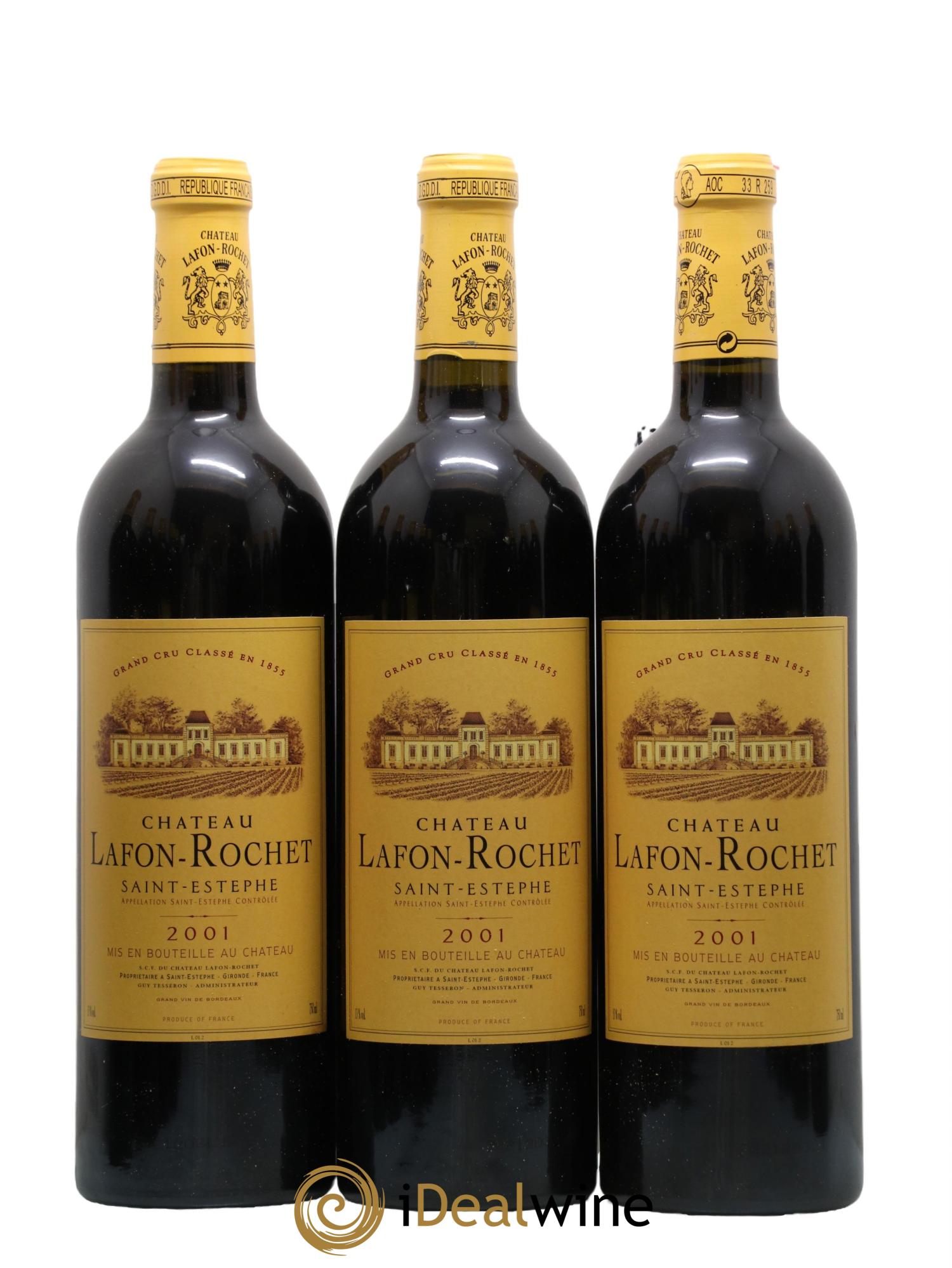 Château Lafon Rochet 4ème Grand Cru Classé 2001 - Lotto di 12 bottiglie - 1