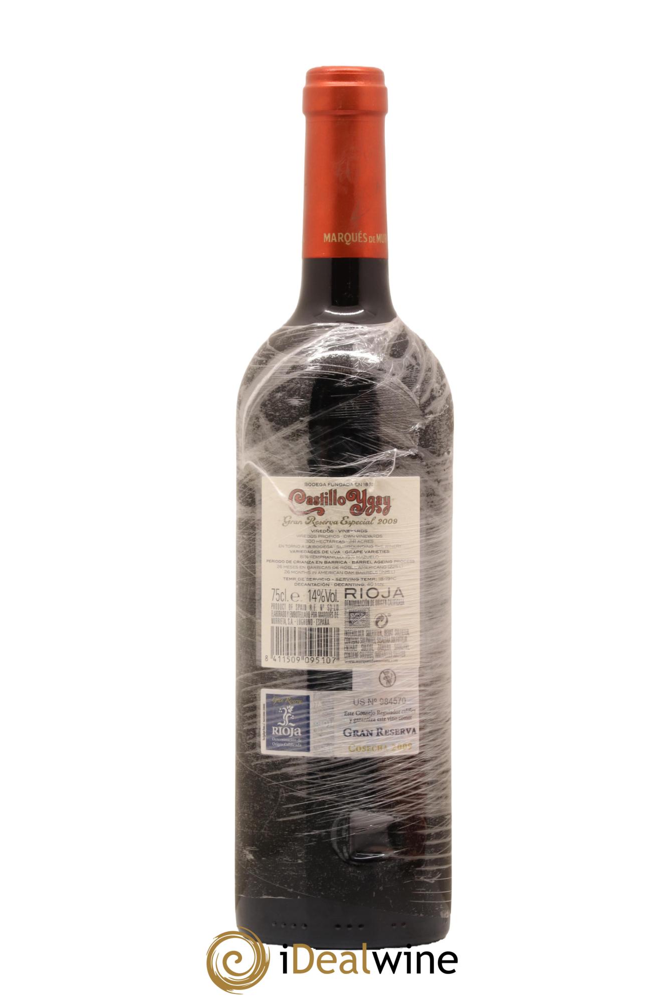 Rioja DOCA Castillo Ygay Reserva Especial Marqués de Murrieta 2009 - Lot de 1 bouteille - 1