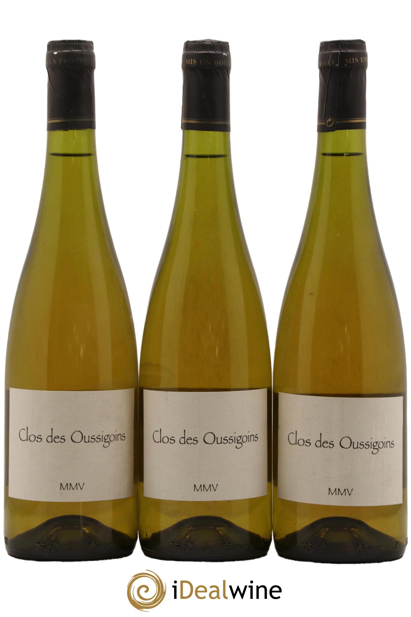 Vin de France Clos des Oussigoins Domaine de la Charmeresse 2005 - Lot de 3 bouteilles - 0