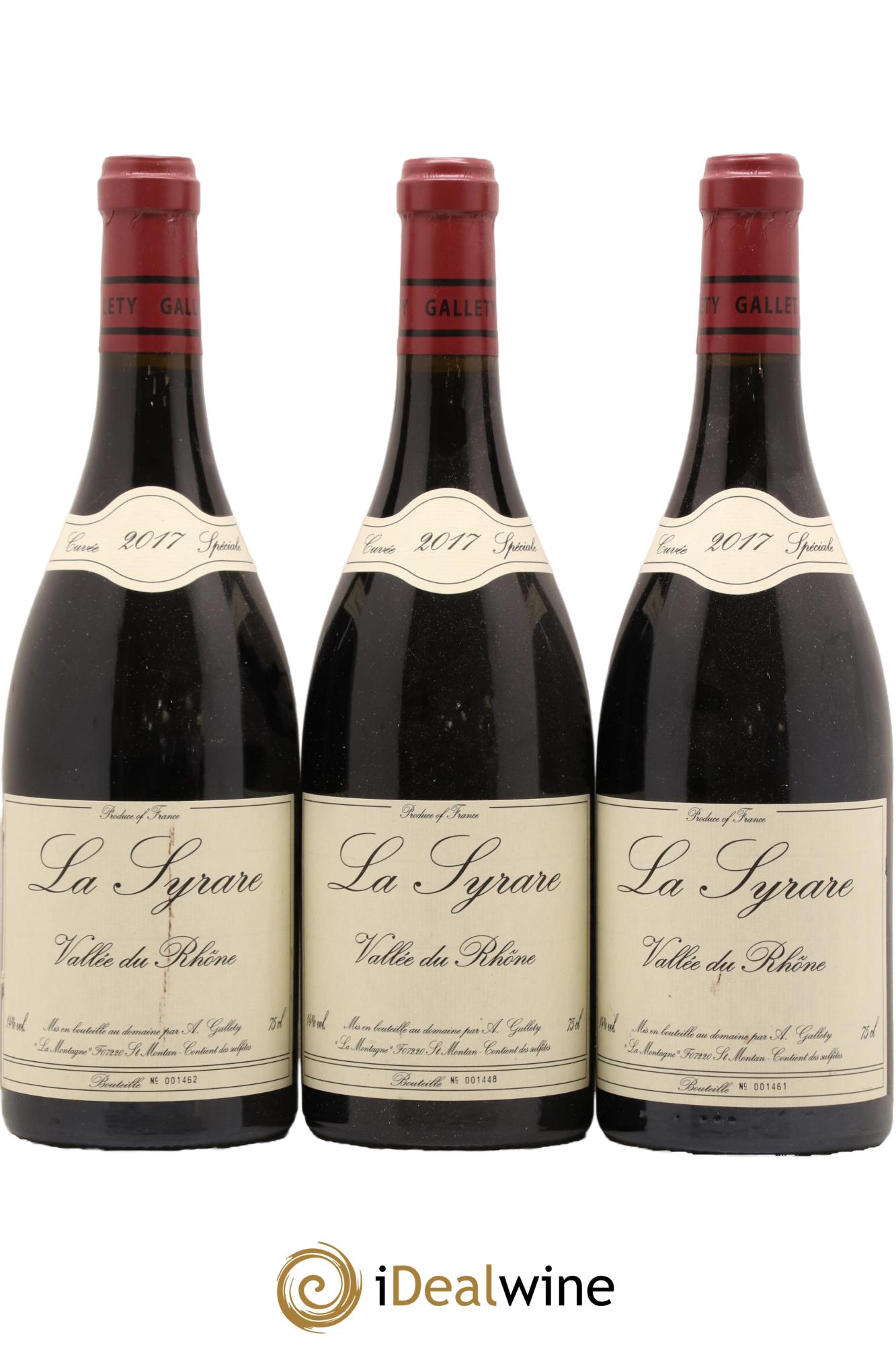 Côtes du Vivarais La Syrare Gallety (Domaine) 2017 - Lot de 3 bouteilles - 0