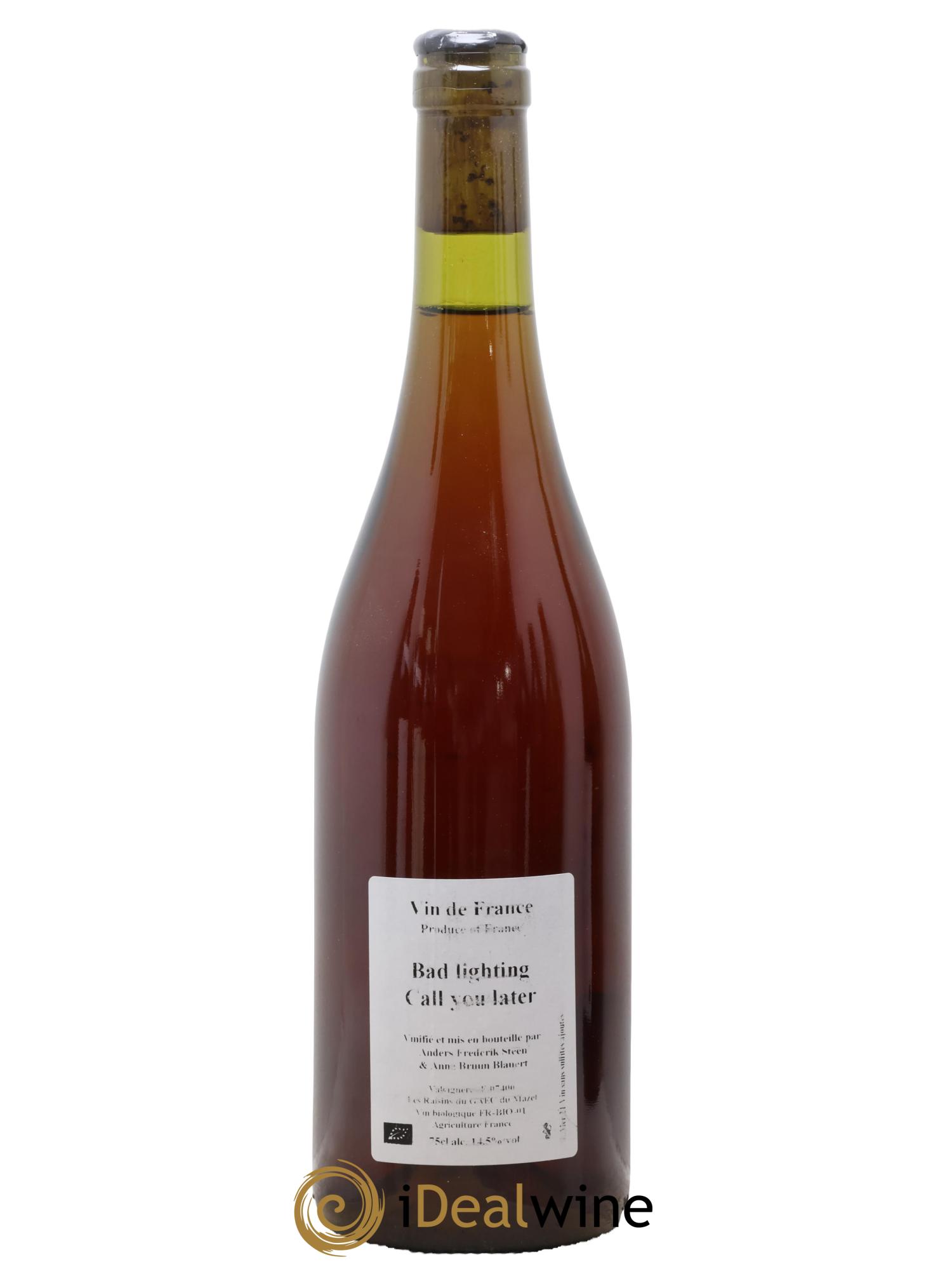 Vin de France Bad Lighting Call You Later Anders Frederik Steen 2021 - Lot de 1 bouteille - 0