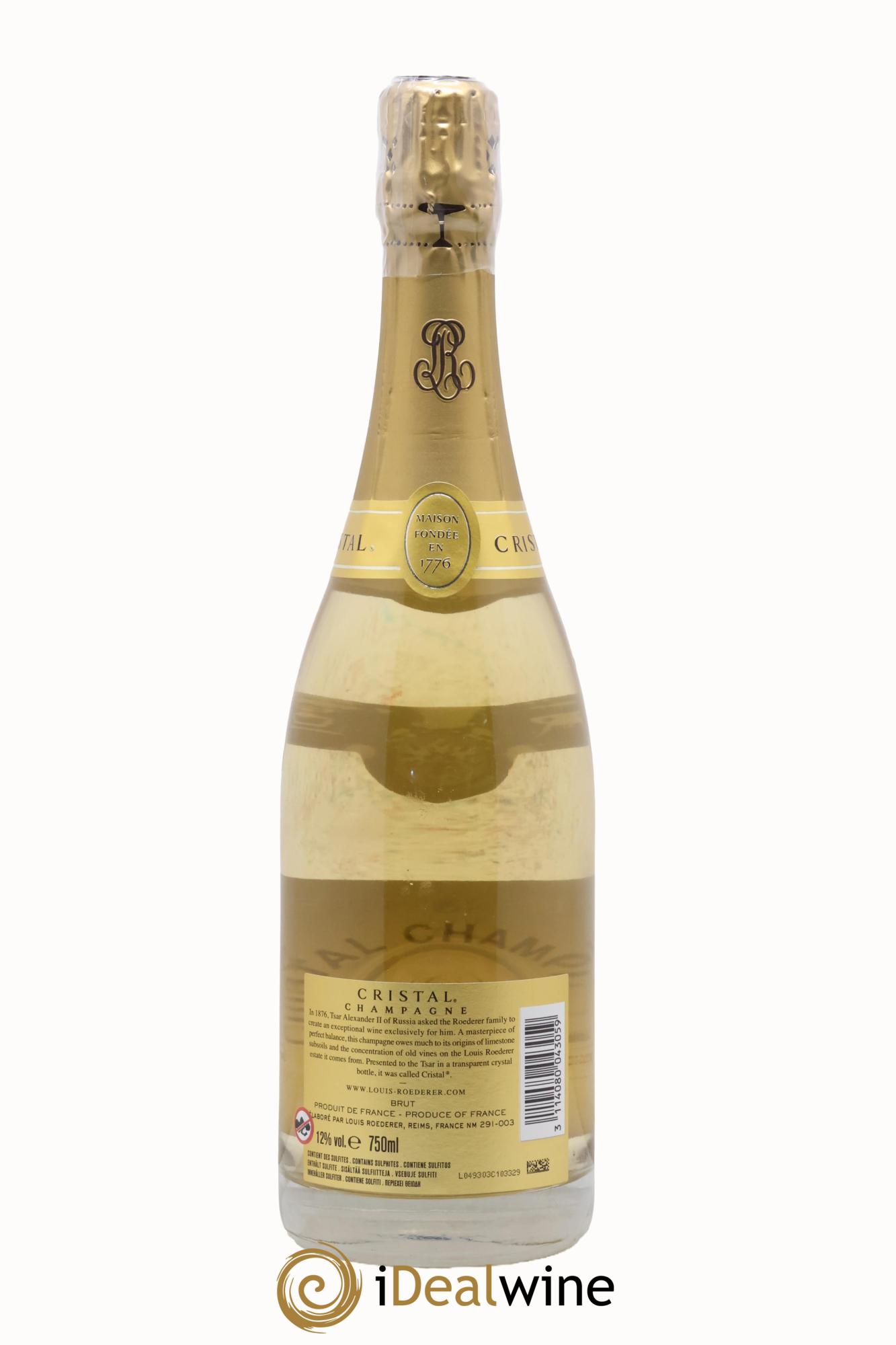 Cristal Louis Roederer 2012 - Posten von 1 Flasche - 2