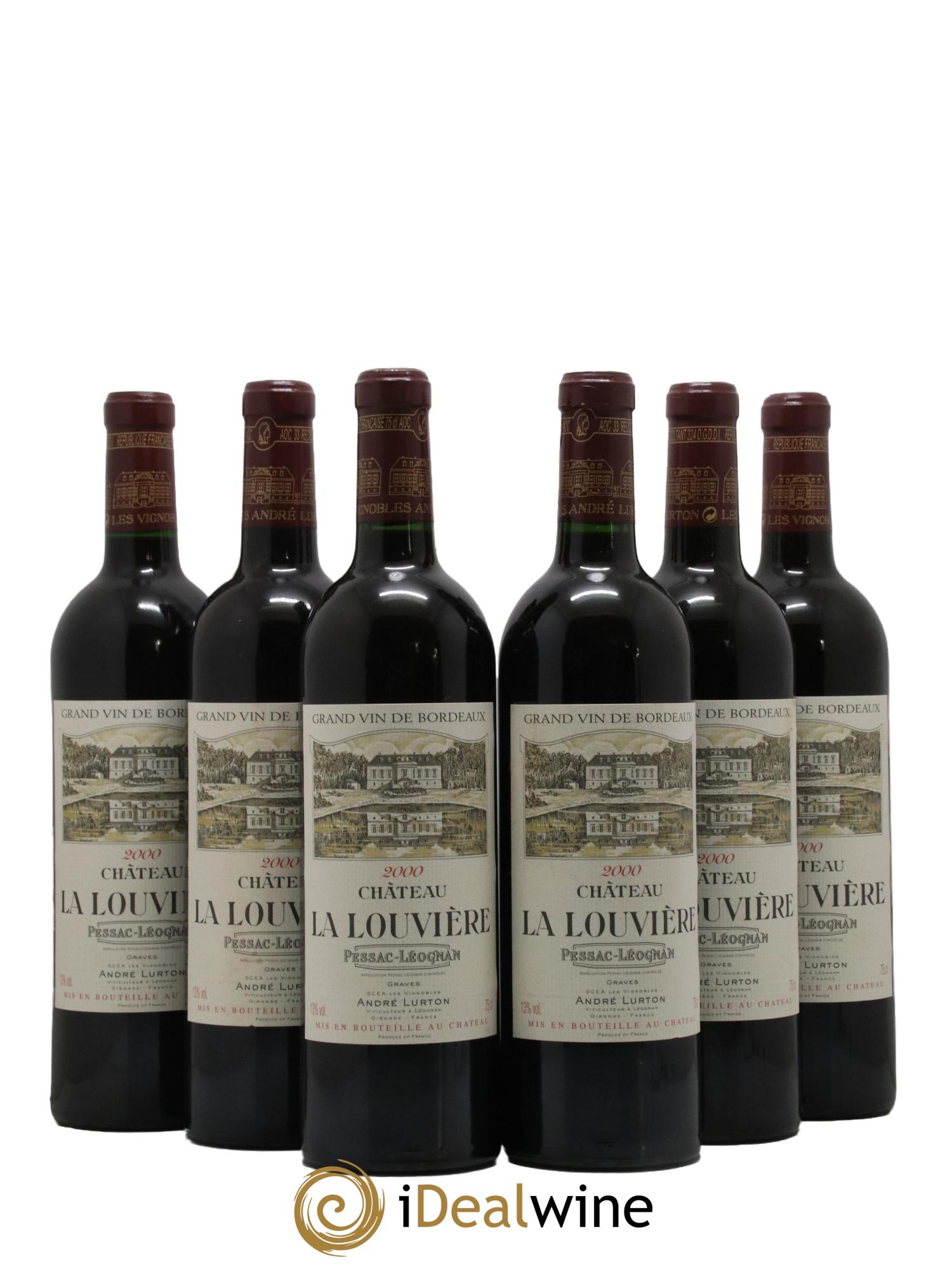 Château la Louvière 2000 - Lot de 6 bouteilles - 0