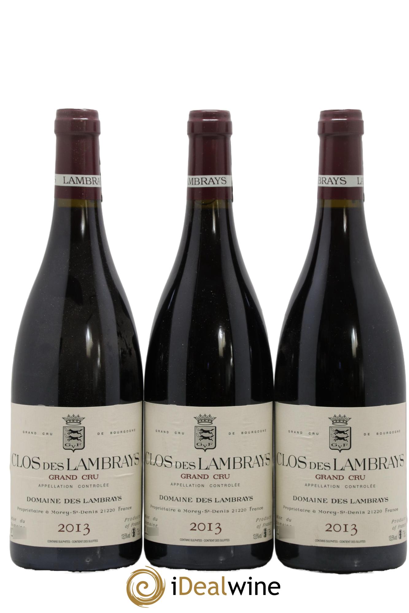 Clos des Lambrays Grand Cru Domaine des Lambrays 2013 - Lot of 3 bottles - 0