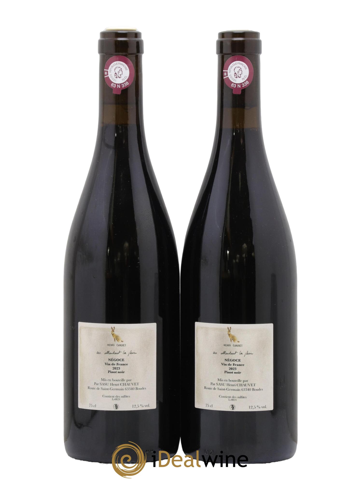 Vin de France En Attendant la Pluie Henri Chauvet 2023 - Lot of 2 bottles - 1