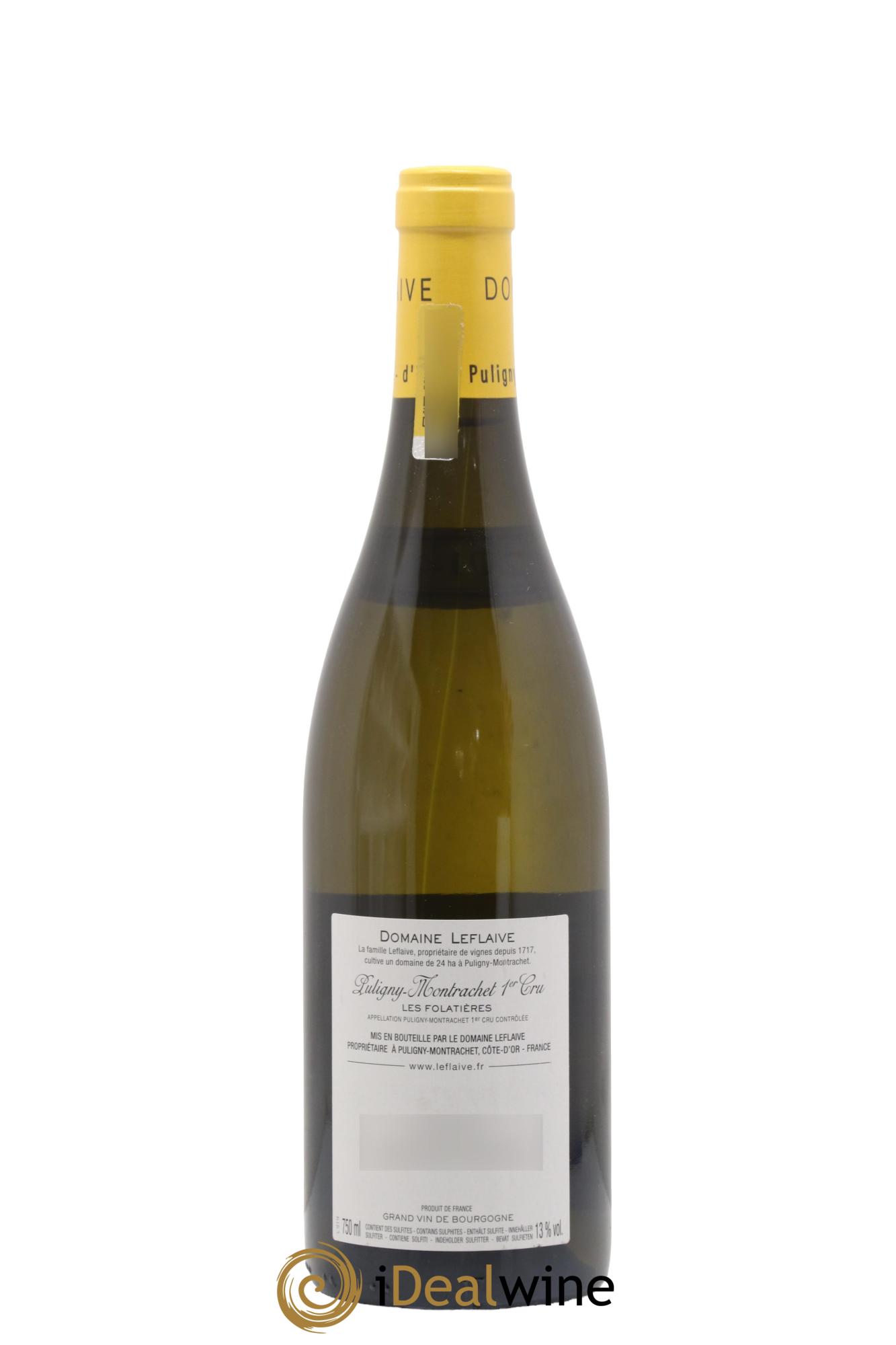 Puligny-Montrachet 1er Cru Les Folatières Leflaive (Domaine) 2014 - Lot of 1 bottle - 1