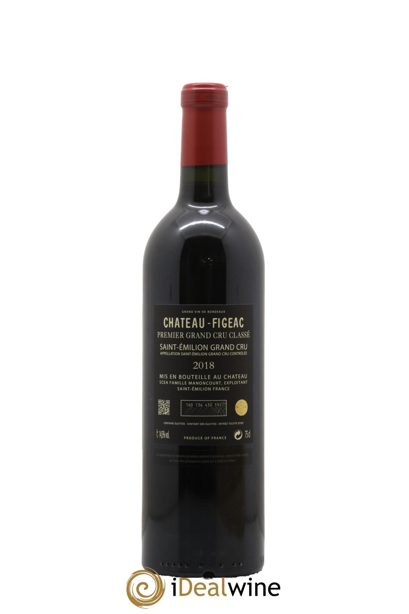 Château Figeac 1er Grand Cru Classé A 2018 - Lot de 1 bouteille - 2