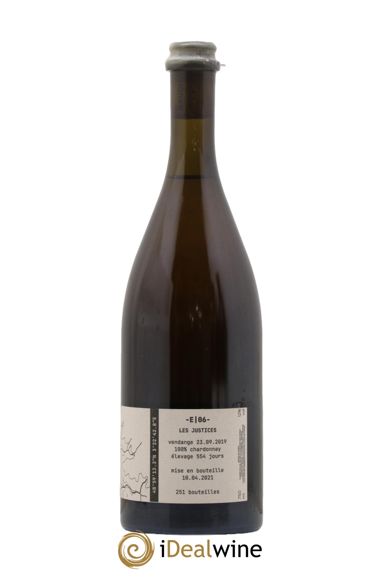 Coteaux Champenois E6 Justices Chardonnay Gauditiabois 2019 - Lot de 1 bouteille - 1