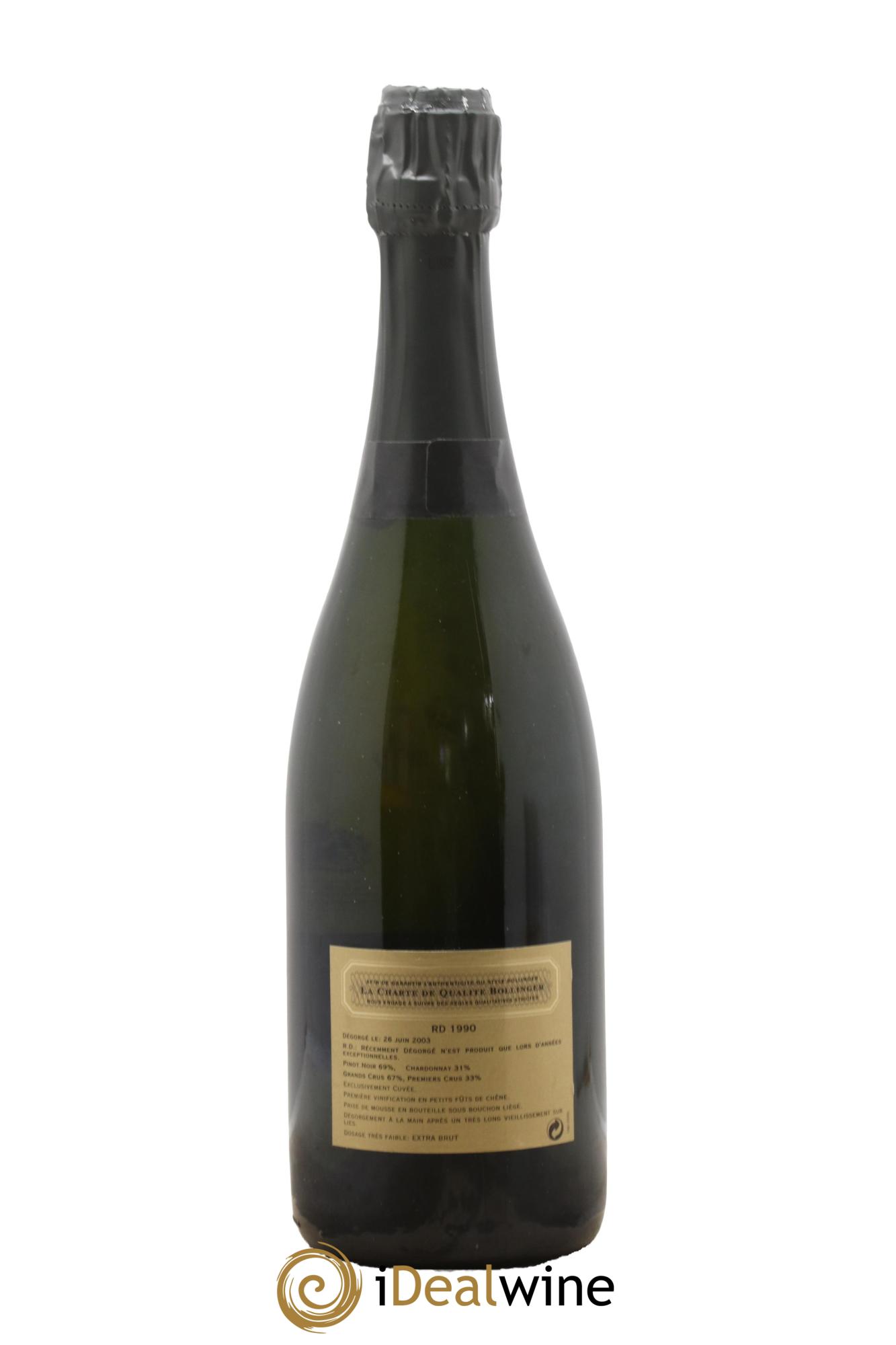 R.D. Extra-Brut Bollinger 1990 - Lot of 1 bottle - 1