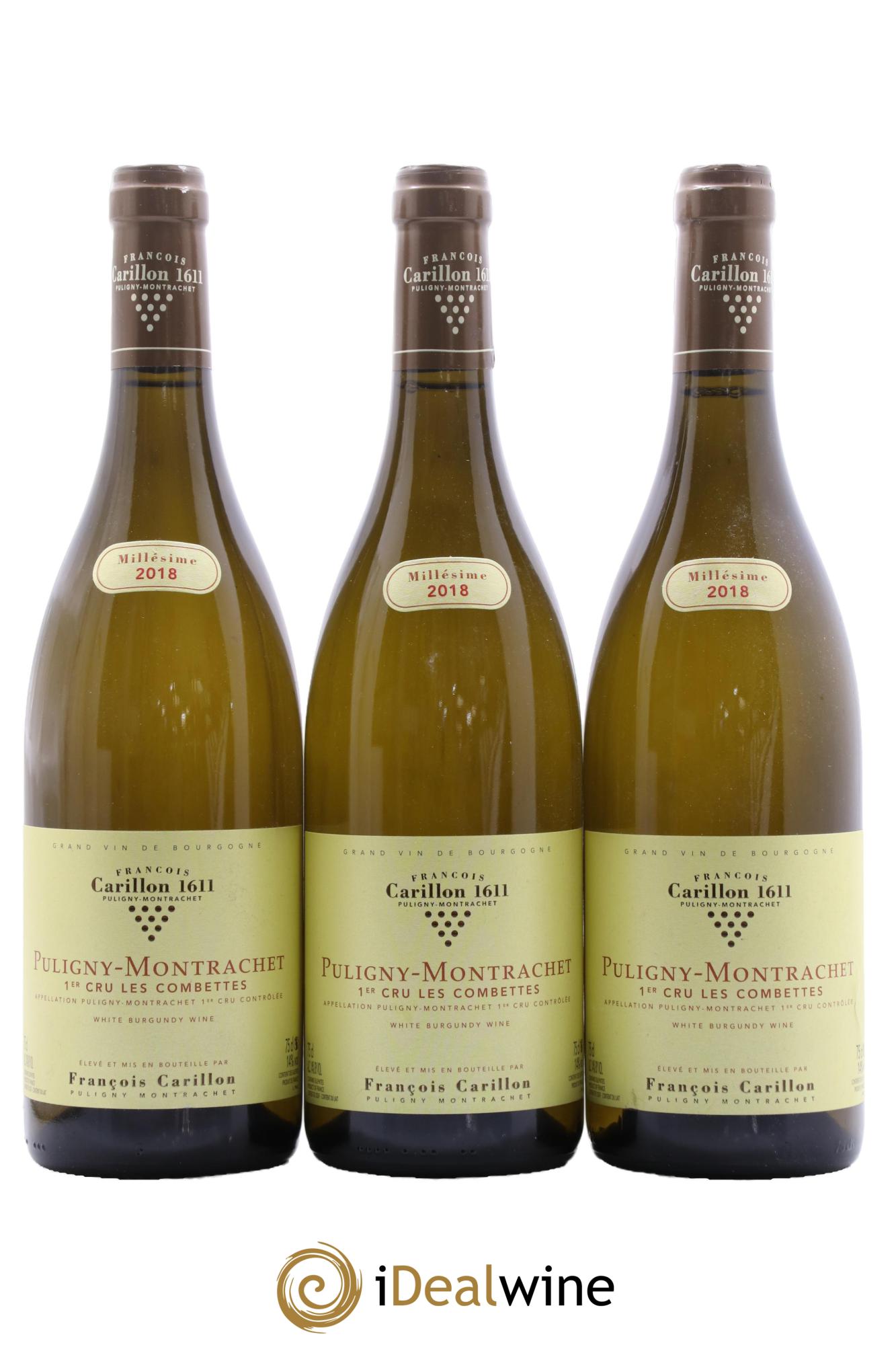 Puligny-Montrachet 1er Cru Les Combettes François Carillon 2018 - Lot de 3 bouteilles - 0