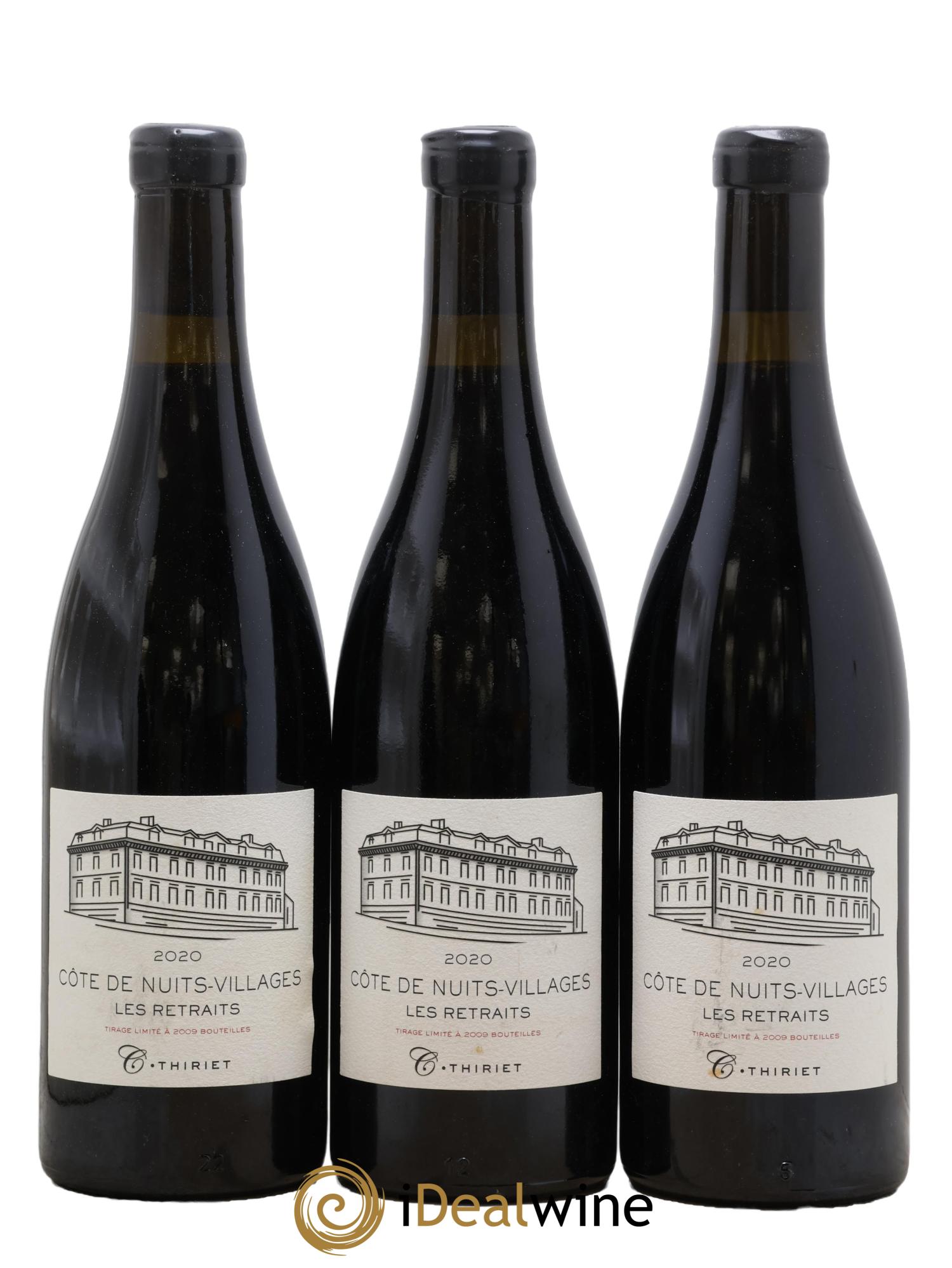 Côte de Nuits-Villages Les Retraits Maison Thiriet 2020 - Lot de 3 bouteilles - 0