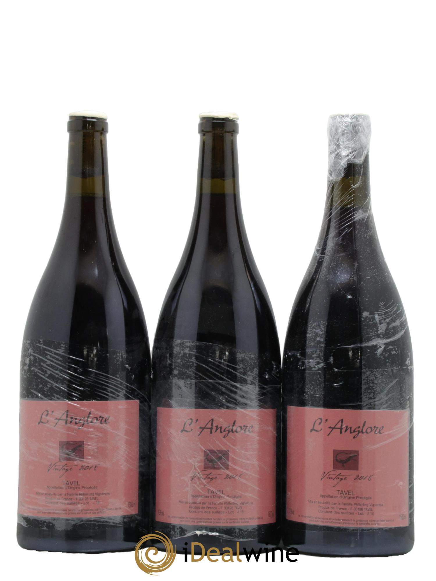 Tavel Vintage L'Anglore 2018 - Posten von 3 Magnum - 0
