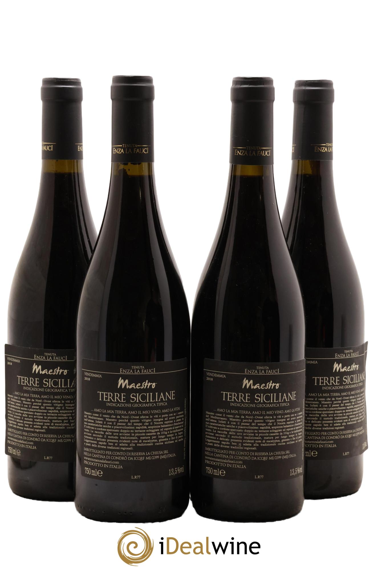 Italie Terre Siciliane IGT Maestro Tenuta Enza la Fauci 2018 - Lot de 4 bouteilles - 1