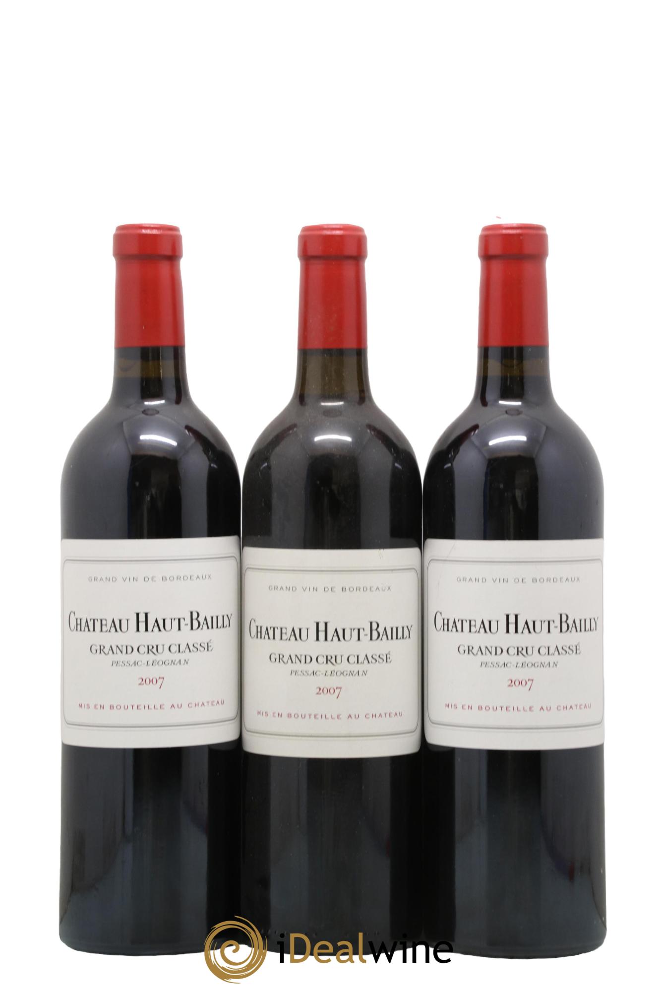 Château Haut-Bailly Cru Classé de Graves 2007 - Lot de 3 bouteilles - 0