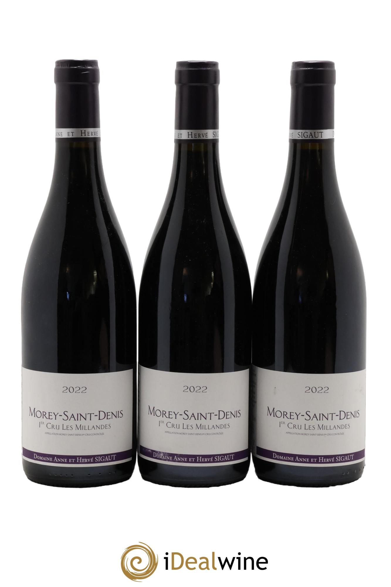 Morey Saint-Denis 1er Cru Les Millandes Anne et Hervé Sigaut (Domaine) 2022 - Posten von 3 Flaschen - 0
