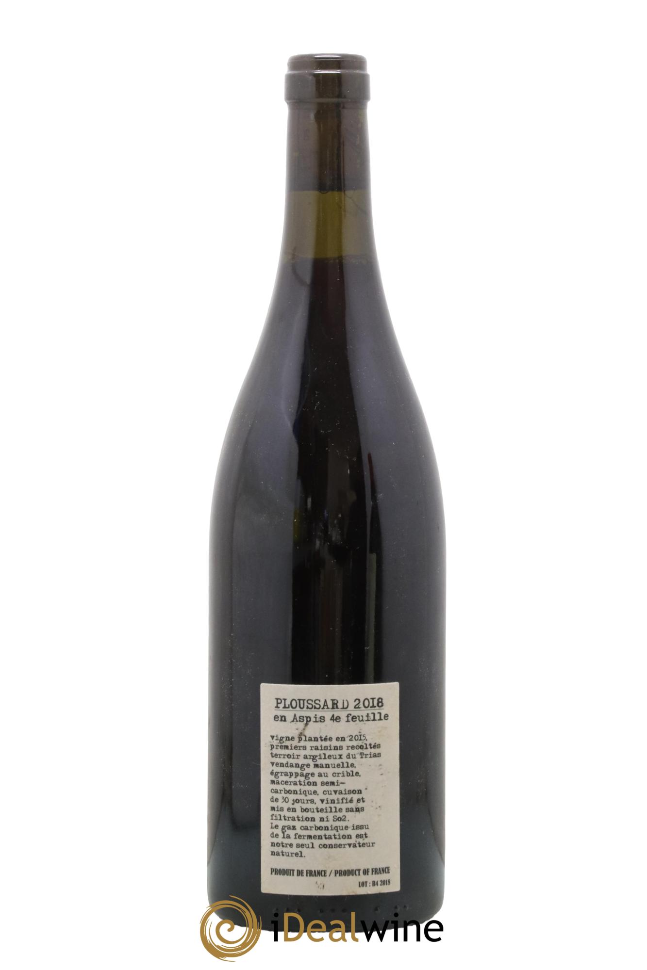 Arbois Ploussard en Aspis 4eme Feuille Adeline Houillon & Renaud Bruyère 2018 - Lot de 1 bouteille - 1