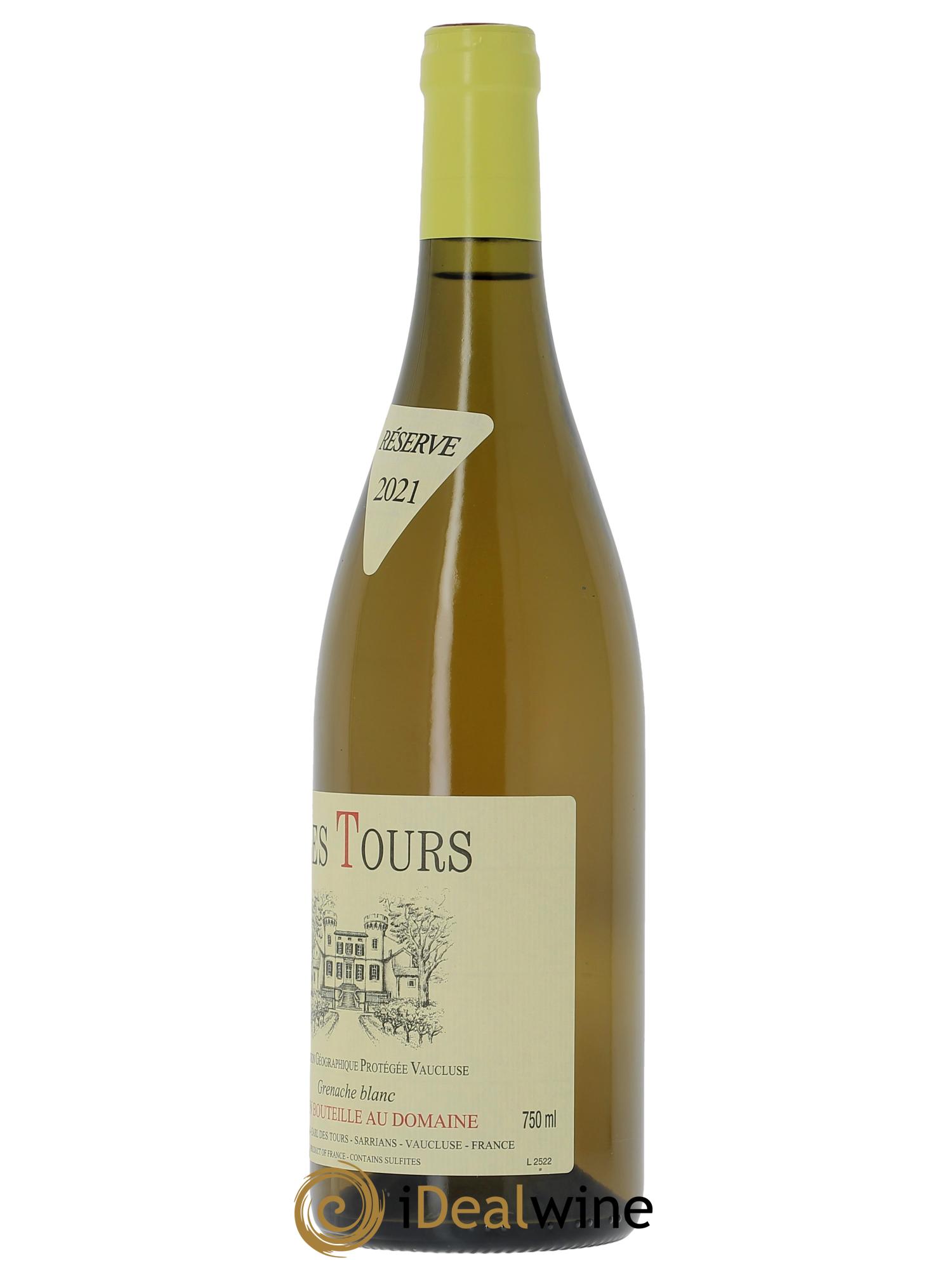 Vaucluse (Vin de Pays de Vaucluse) Les Tours Grenache Blanc Emmanuel Reynaud  2021 - Lot de 1 bouteille - 1