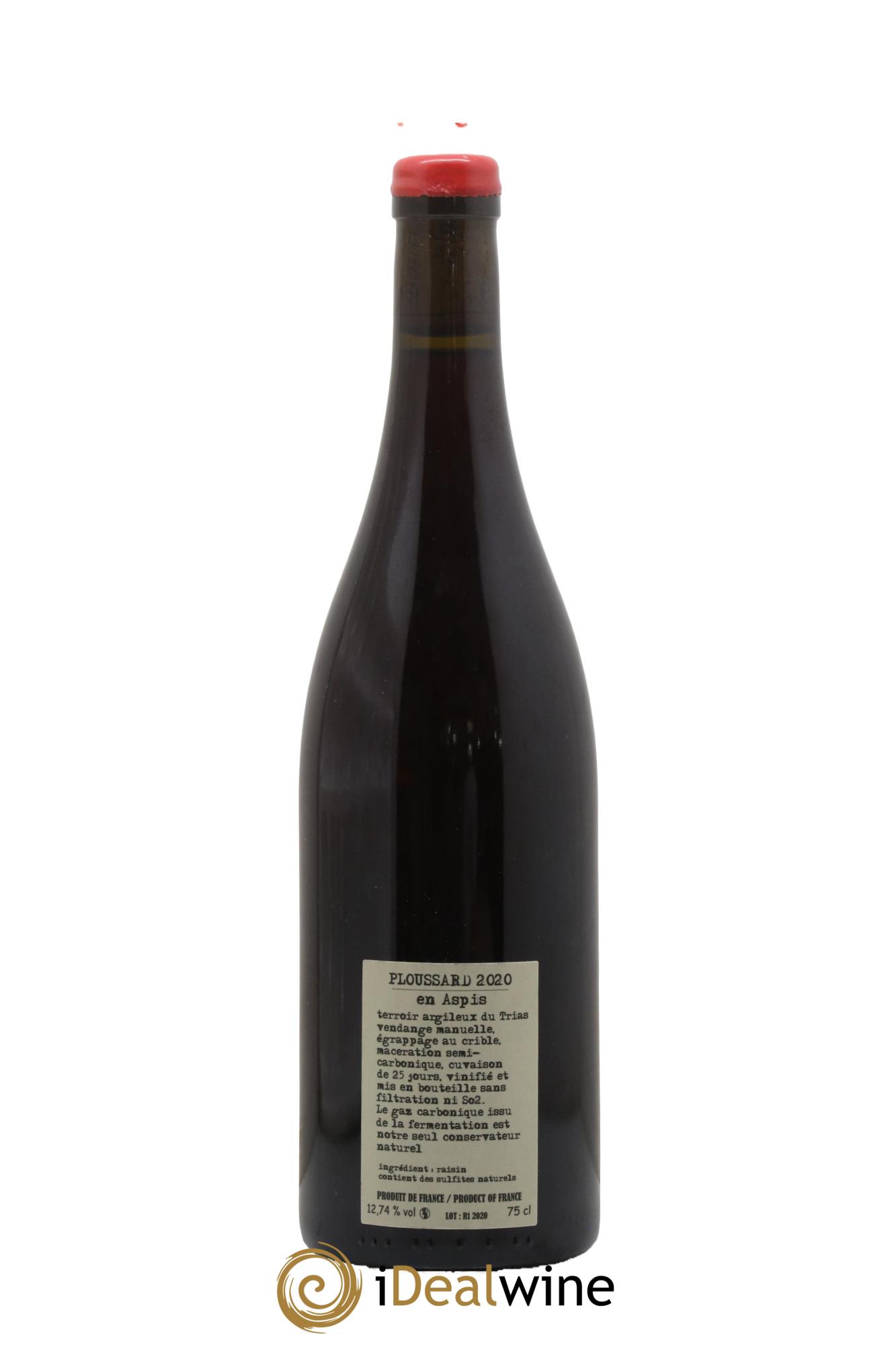 Arbois Pupillin Ploussard En Aspis Adeline Houillon & Renaud Bruyère 2020 - Lot of 1 bottle - 1