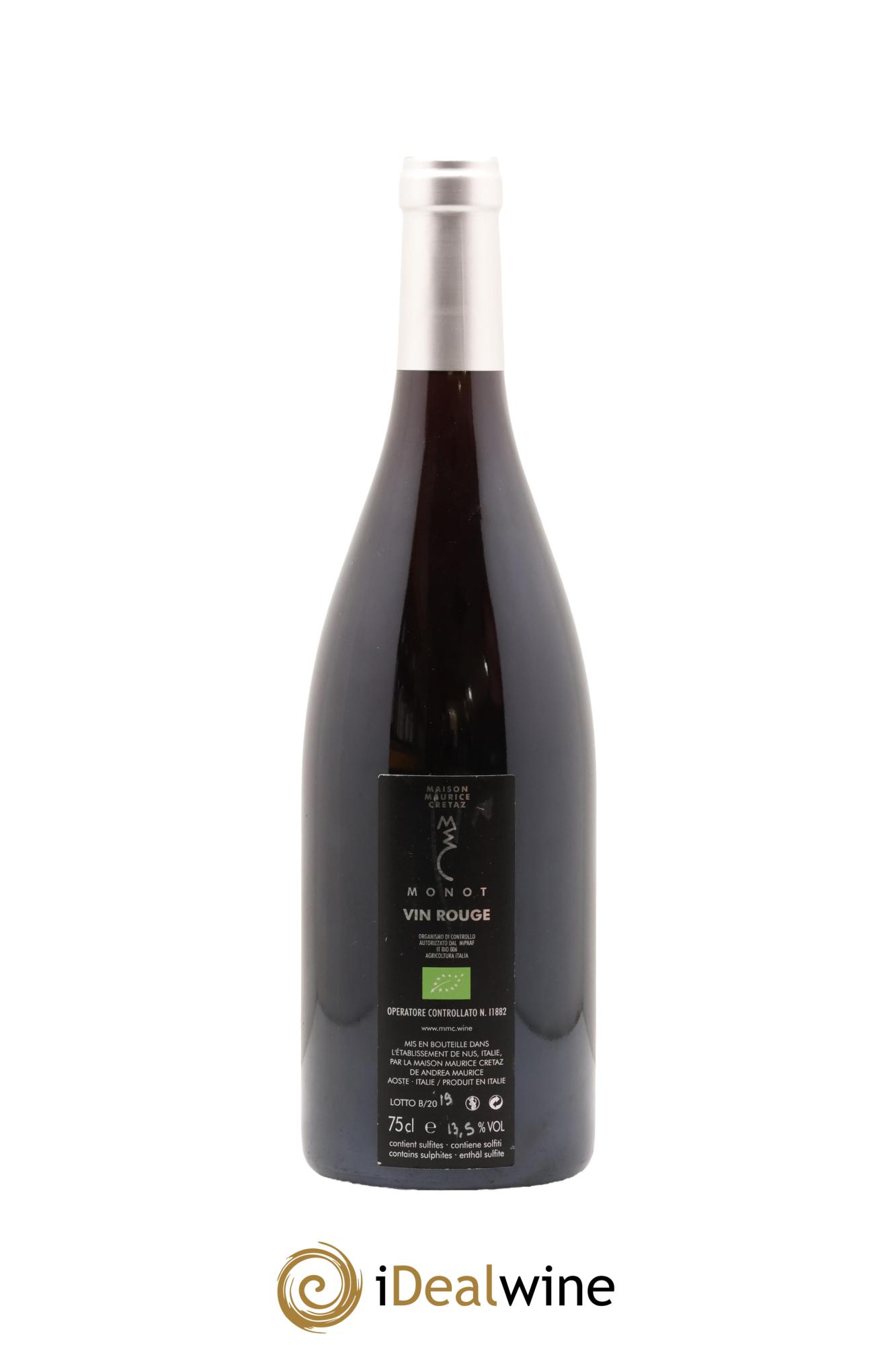 Italie Vallée D'Aoste Bos Maurice Cretaz Monot 2019 - Lot of 1 bottle - 1
