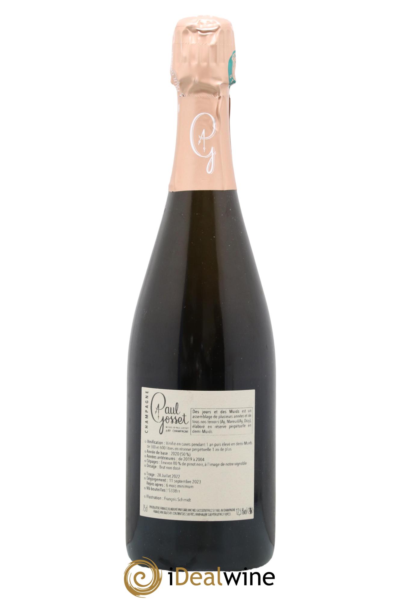 Des Jours et Des Muids Paul Gosset - Lot de 1 bouteille - 1