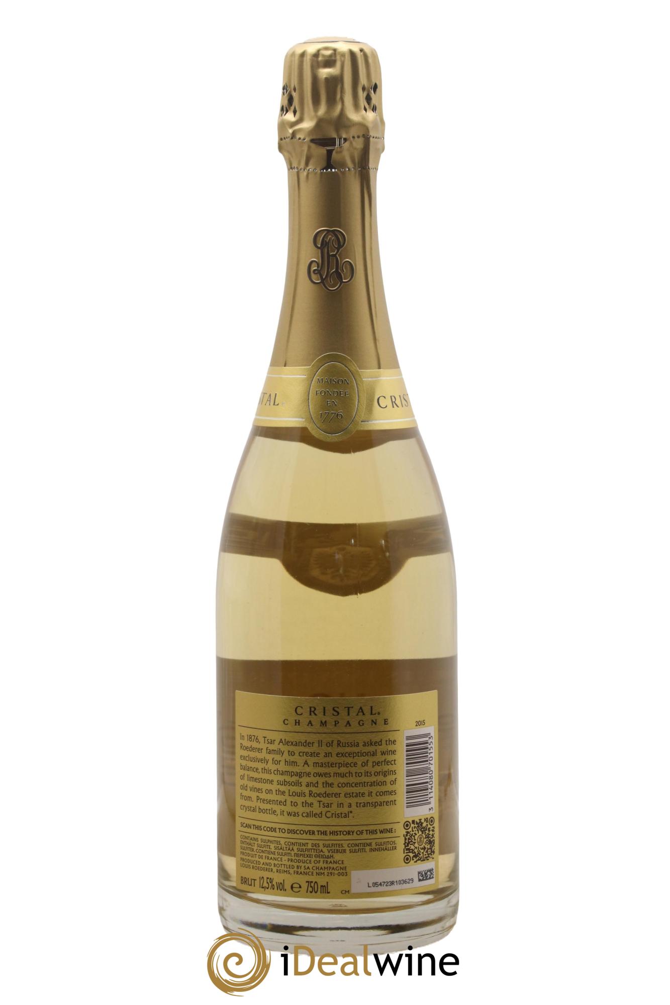 Cristal Louis Roederer 2015 - Lotto di 1 bottiglia - 1