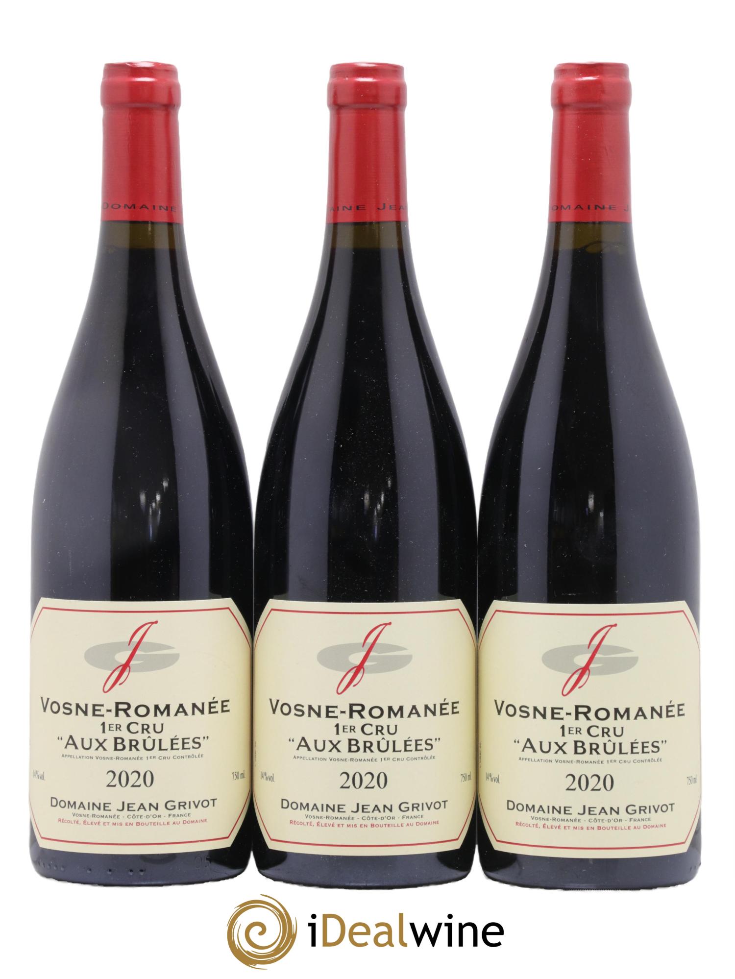 Vosne-Romanée 1er Cru Aux Brûlées Jean Grivot 2020 - Lot de 3 bouteilles - 0