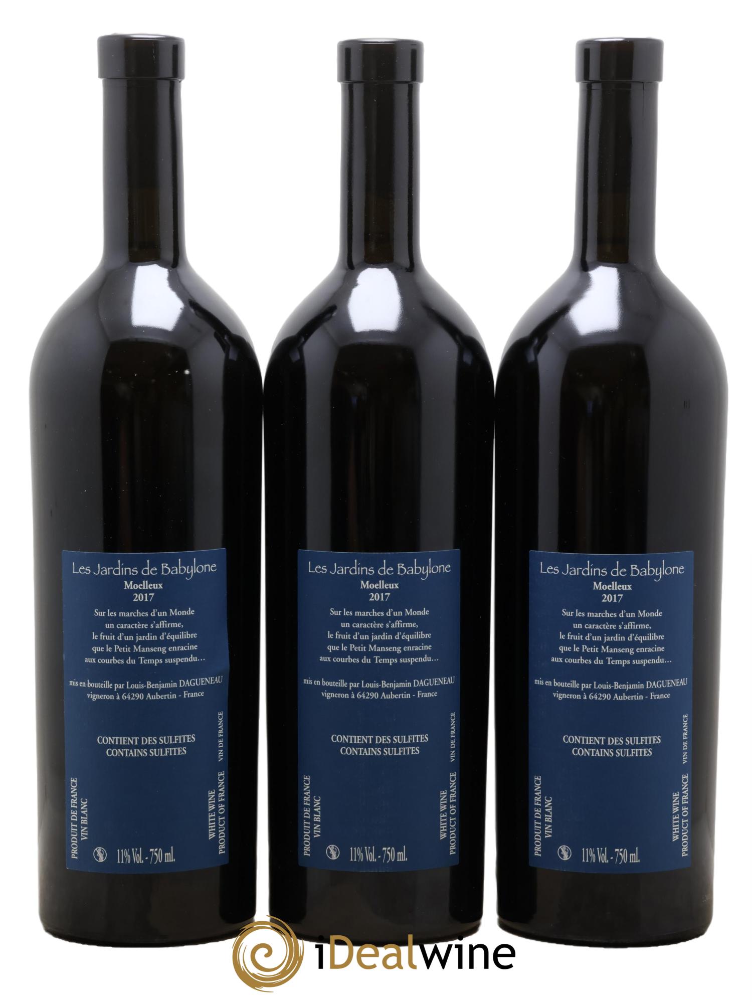 Vin de France (anciennement Jurançon) Jardins de Babylone Didier Dagueneau 2017 - Lot of 3 bottles - 1