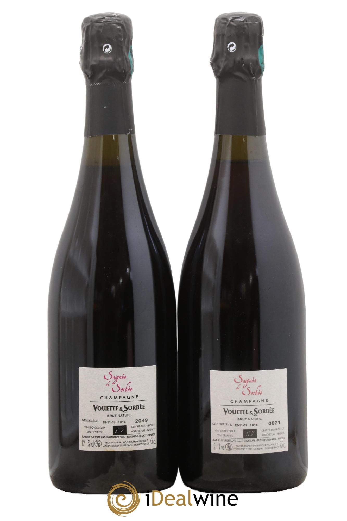 Saignée de Sorbée Extra-Brut Vouette et Sorbée 2014 - Lotto di 2 bottiglie - 1