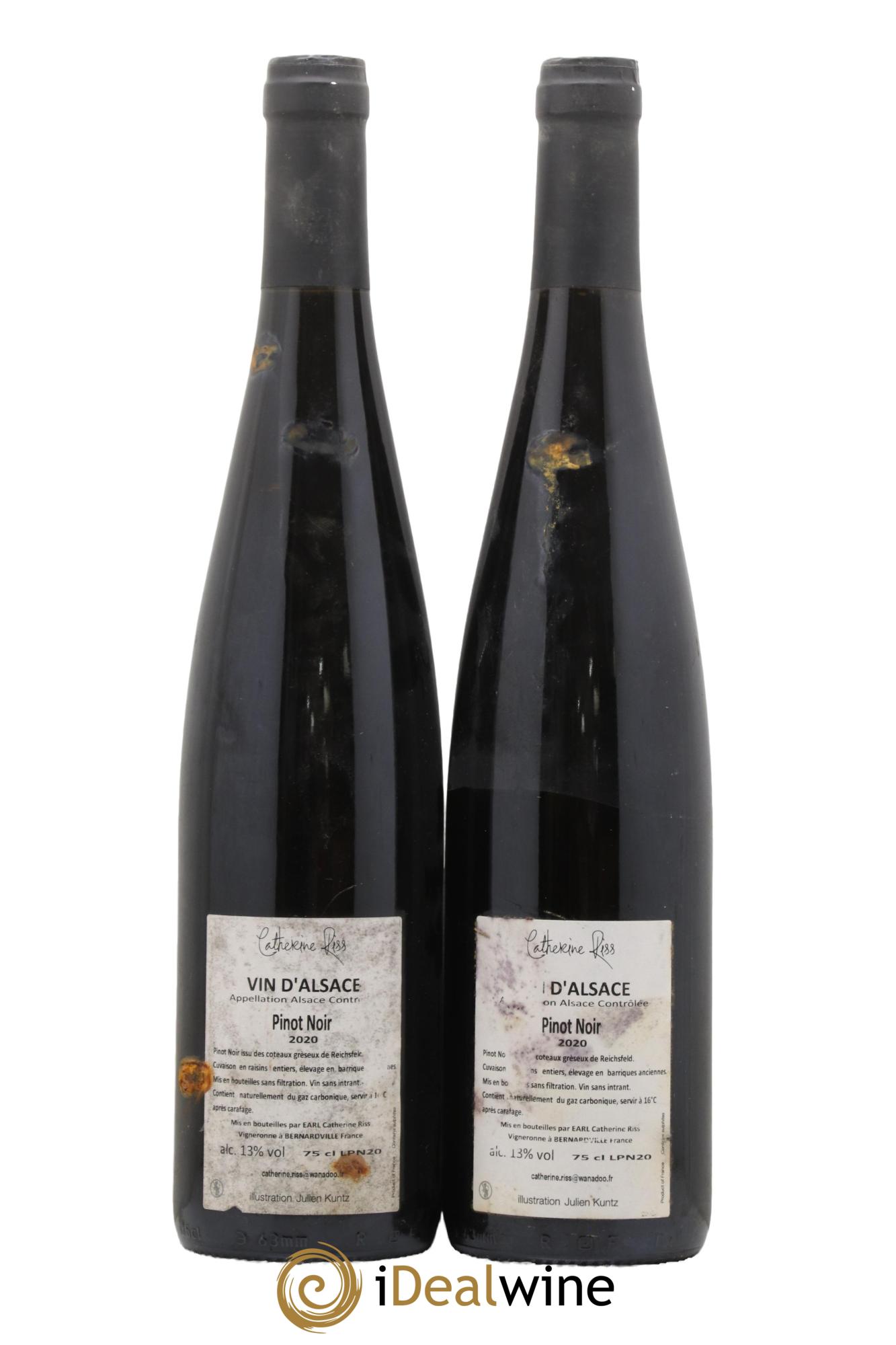 Alsace Pinot Noir Empreinte Catherine Riss 2020 - Posten von 2 Flaschen - 1