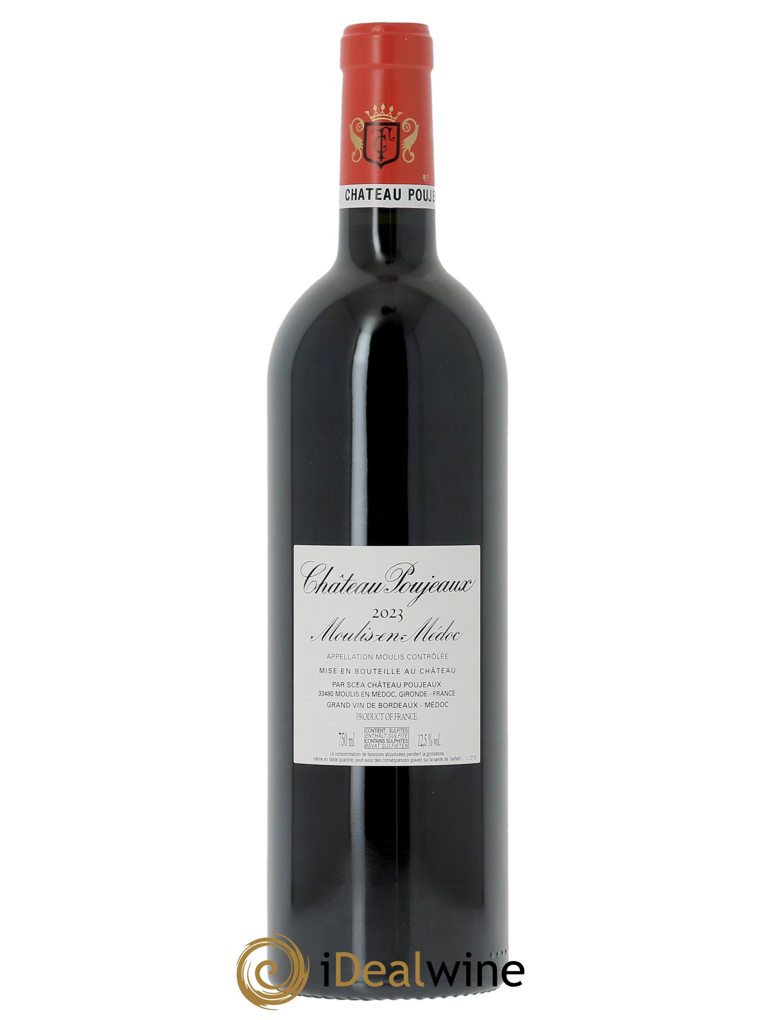 Château Poujeaux (Cassetta in legno a partire da 6 bts) 2023 - Lotto di 1 bottiglia - 1