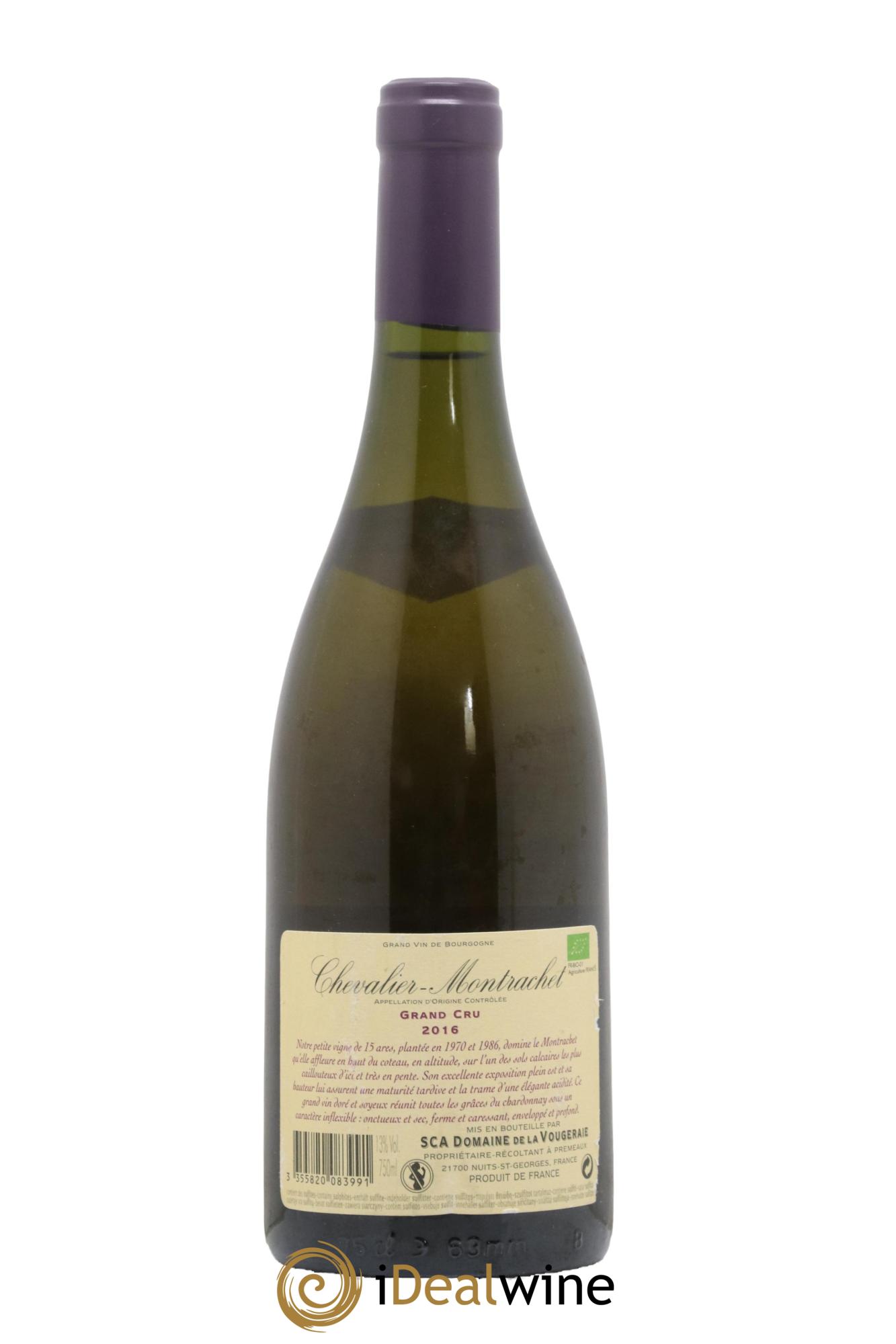 Chevalier-Montrachet Grand Cru La Vougeraie 2016 - Lot de 1 bouteille - 1