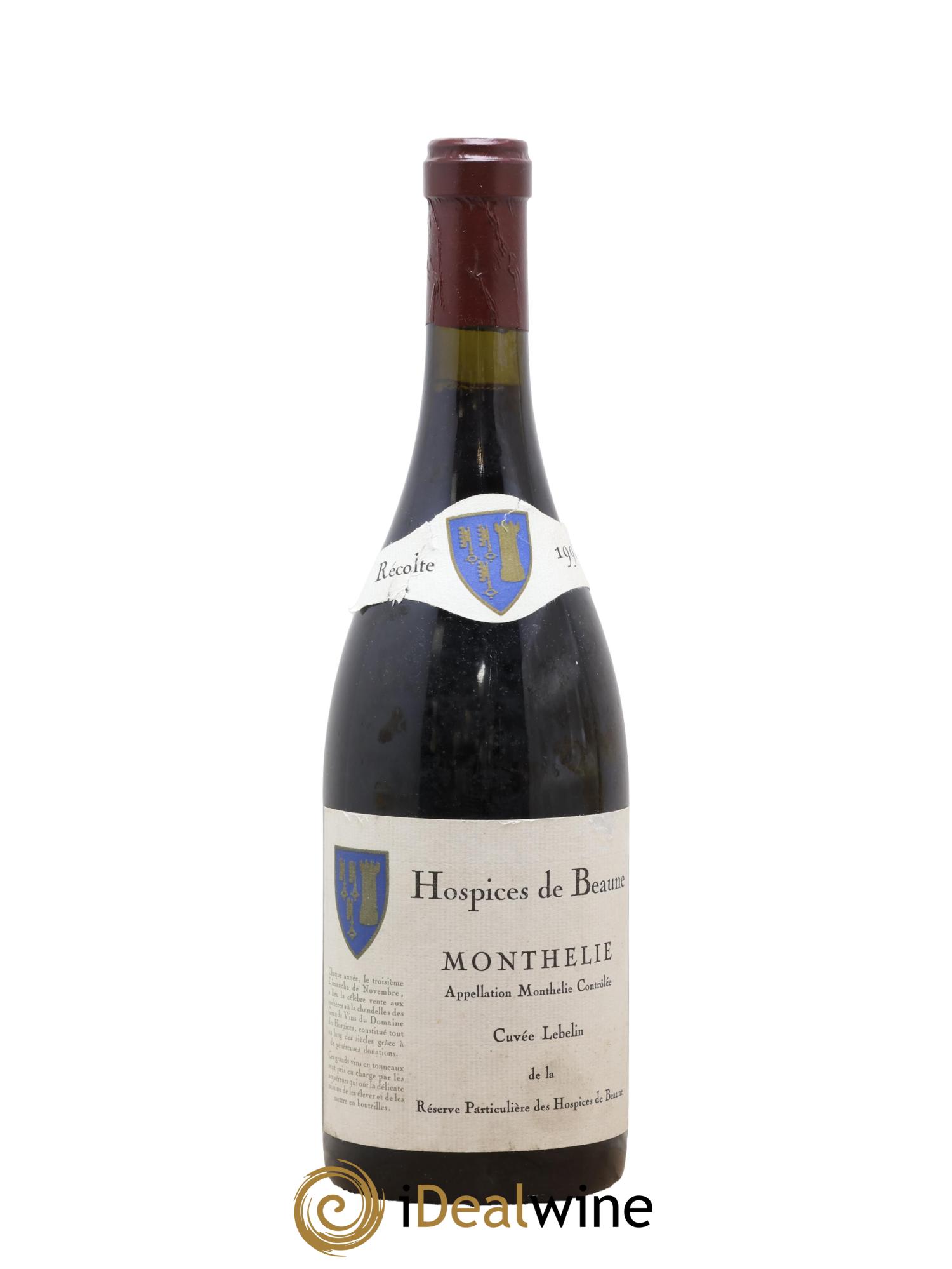 Monthélie Hospice De Beaune Cuvée Lebelin Monthélie 1998 - Lot of 1 bottle - 0
