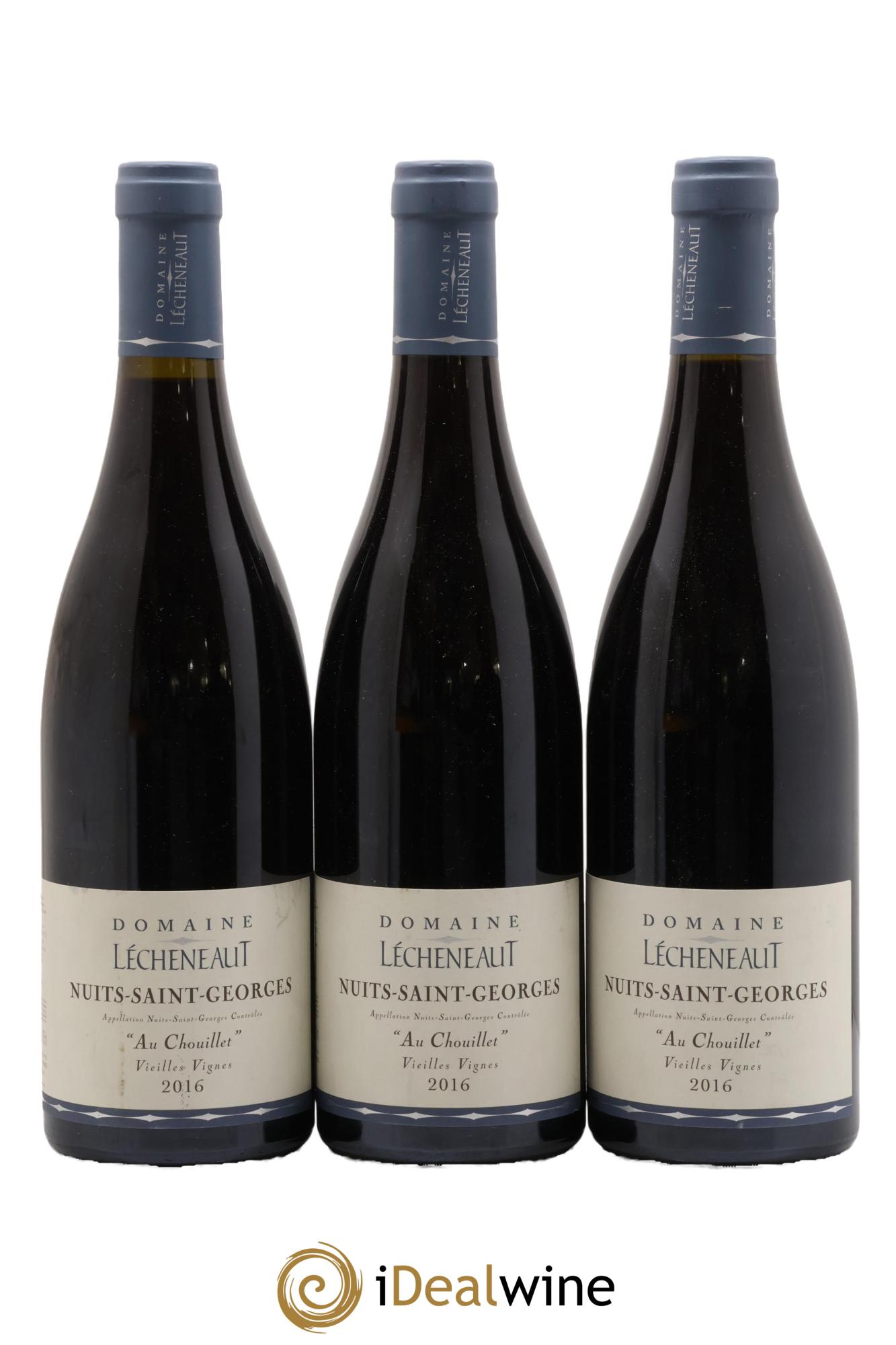 Nuits-Saint-Georges Au Chouillet Vieilles Vignes Lécheneaut (Domaine) 2016 - Lotto di 3 bottiglie - 0