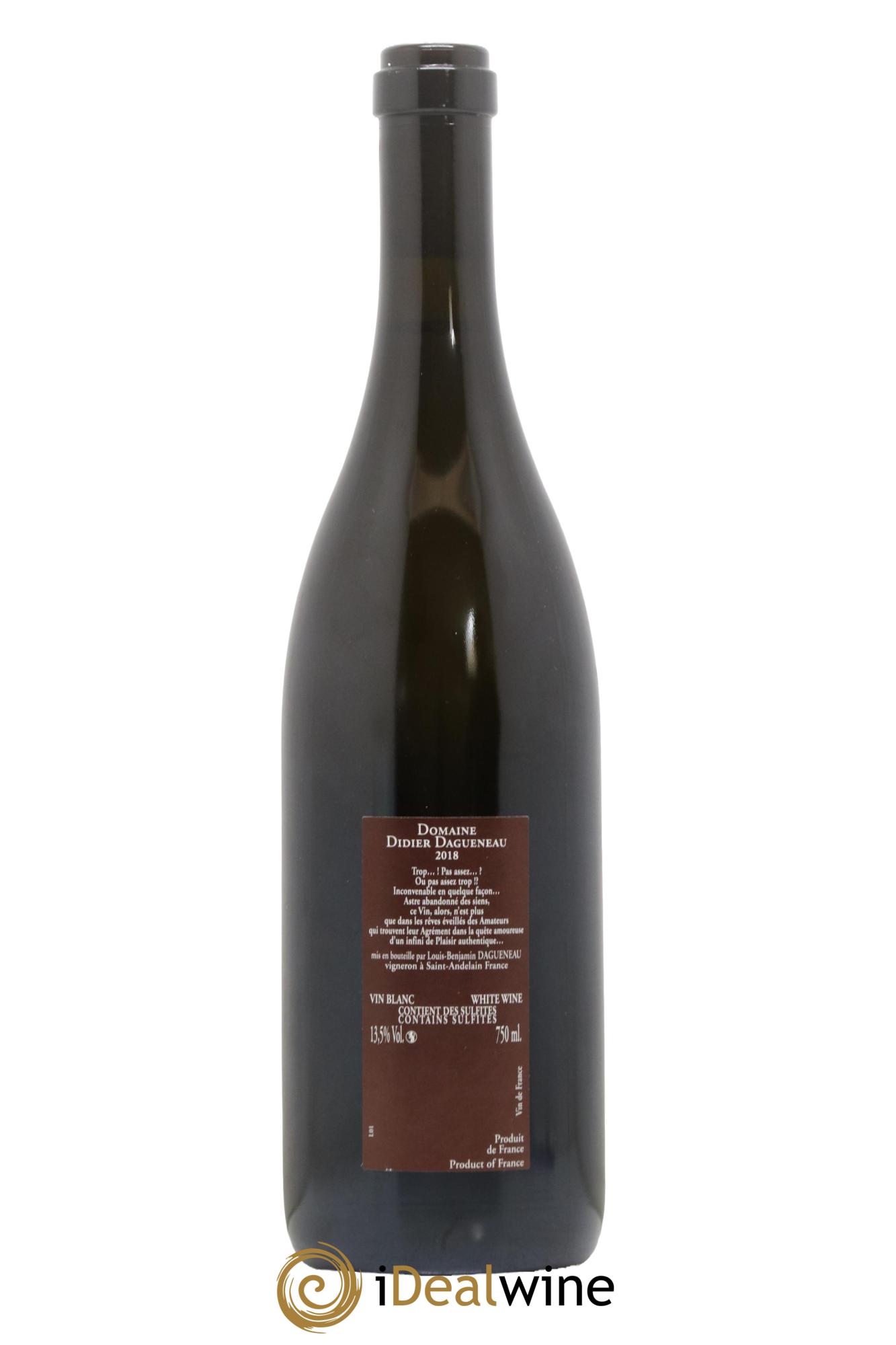 Vin de France (anciennement Pouilly-Fumé) Pur Sang Dagueneau (Domaine Didier - Louis-Benjamin) 2018 - Lot de 1 bouteille - 1