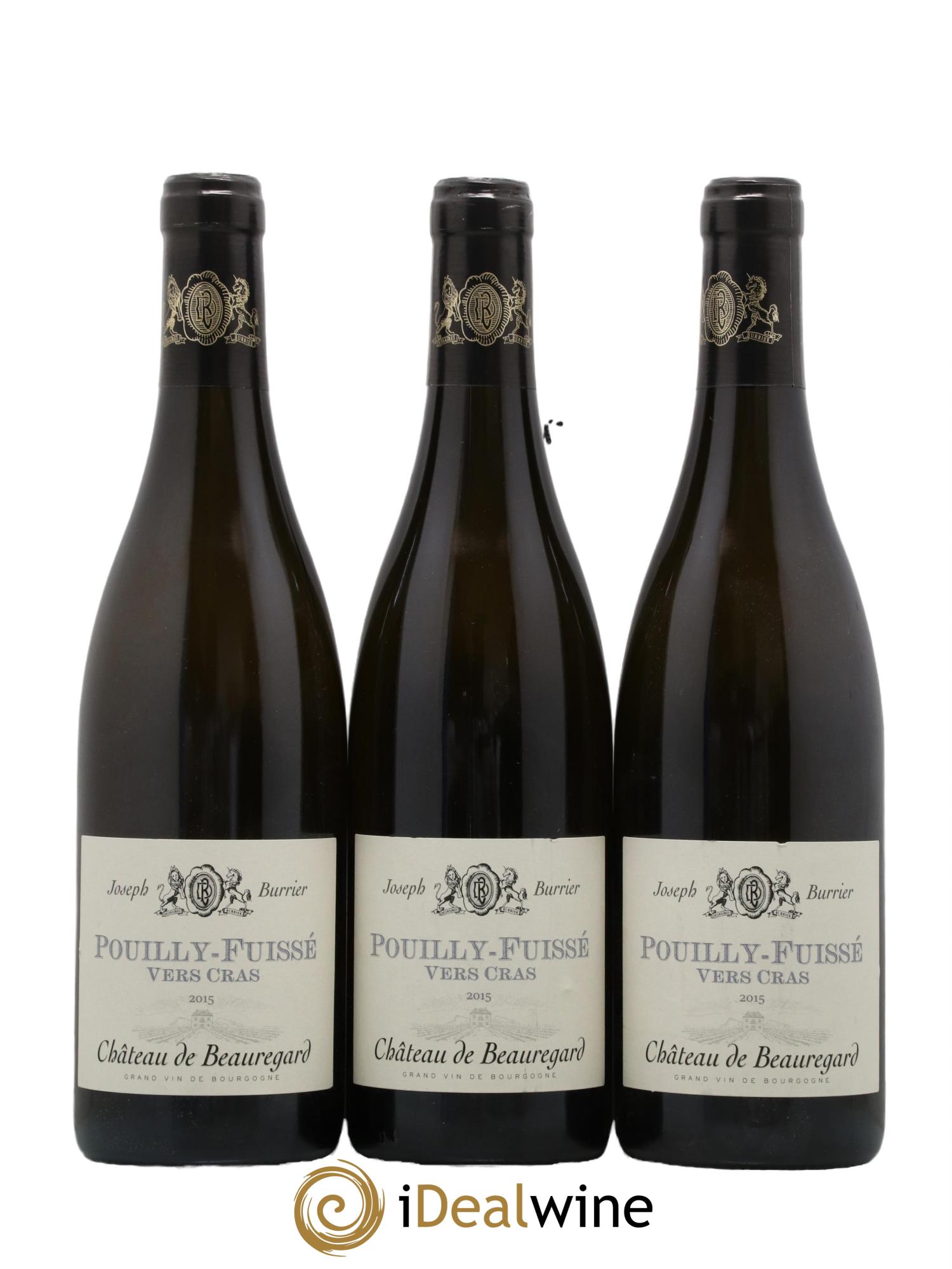 Pouilly-Fuissé Vers Cras Château de Beauregard 2015 - Lot de 3 bouteilles - 0