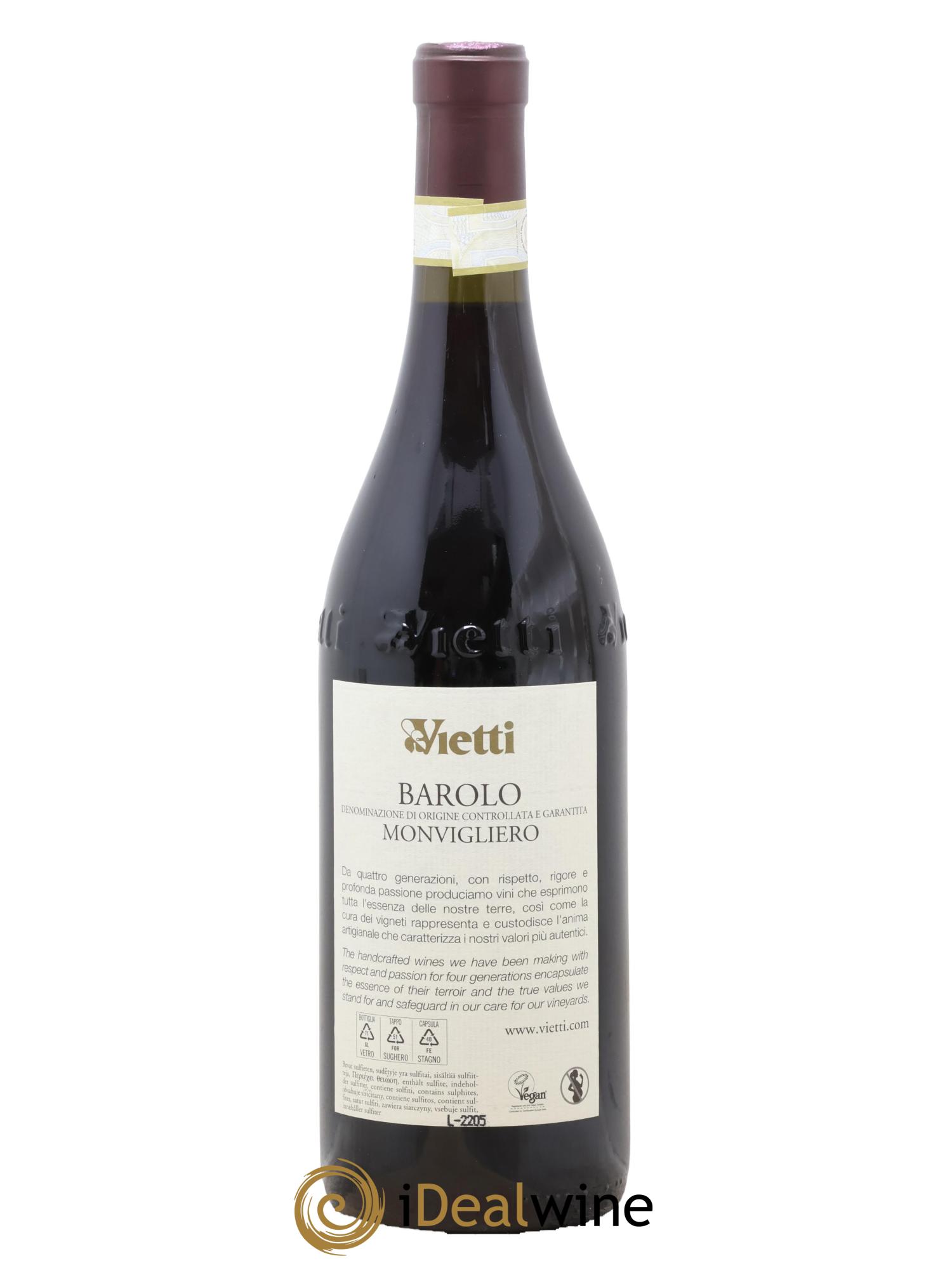 Barolo DOCG Monvigliero Vietti 2019 - Lotto di 1 bottiglia - 1