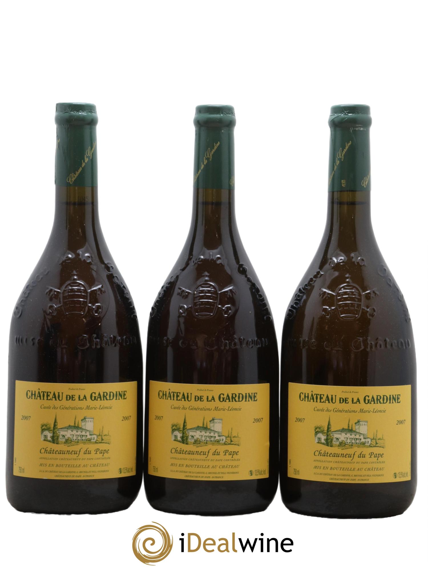 Châteauneuf-du-Pape La Gardine Cuvée des Générations Marie Léoncie Famille Brunel 2007 - Lot de 6 bouteilles - 2