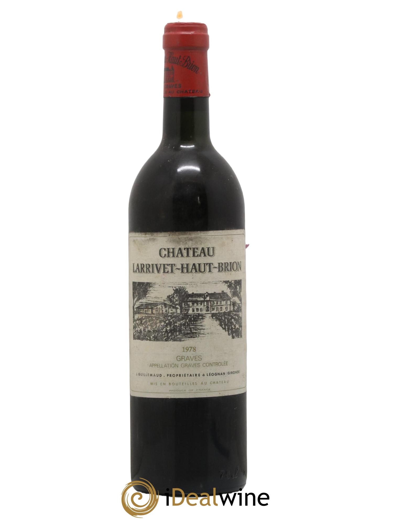 Château Larrivet Haut-Brion 1978 - Lot de 1 bouteille - 0