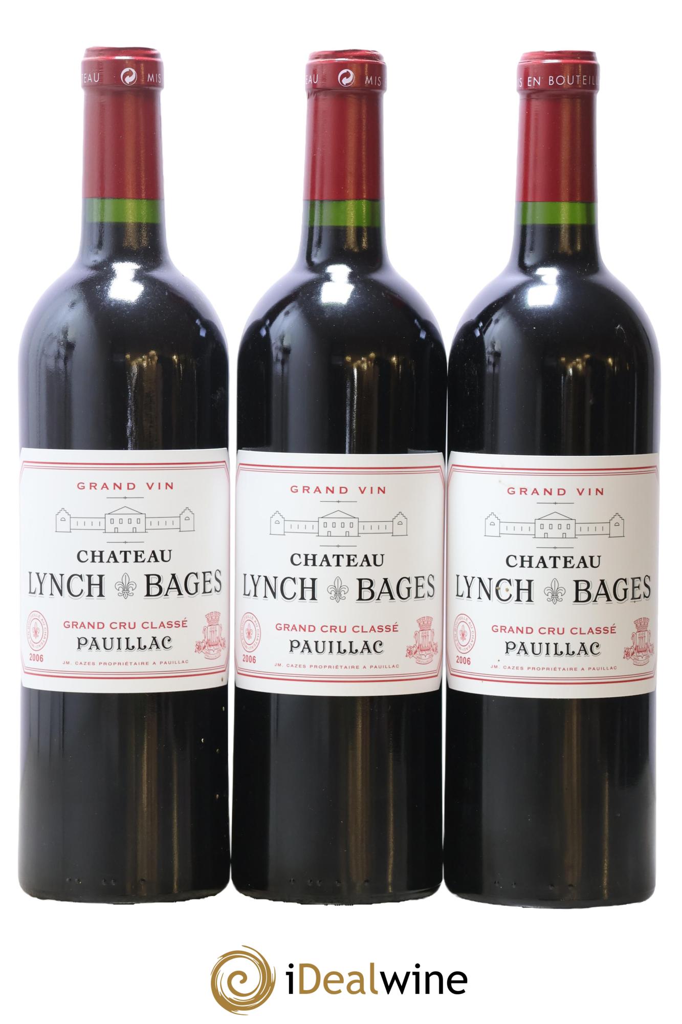 Château Lynch Bages 5ème Grand Cru Classé 2006 - Lotto di 3 bottiglie - 0