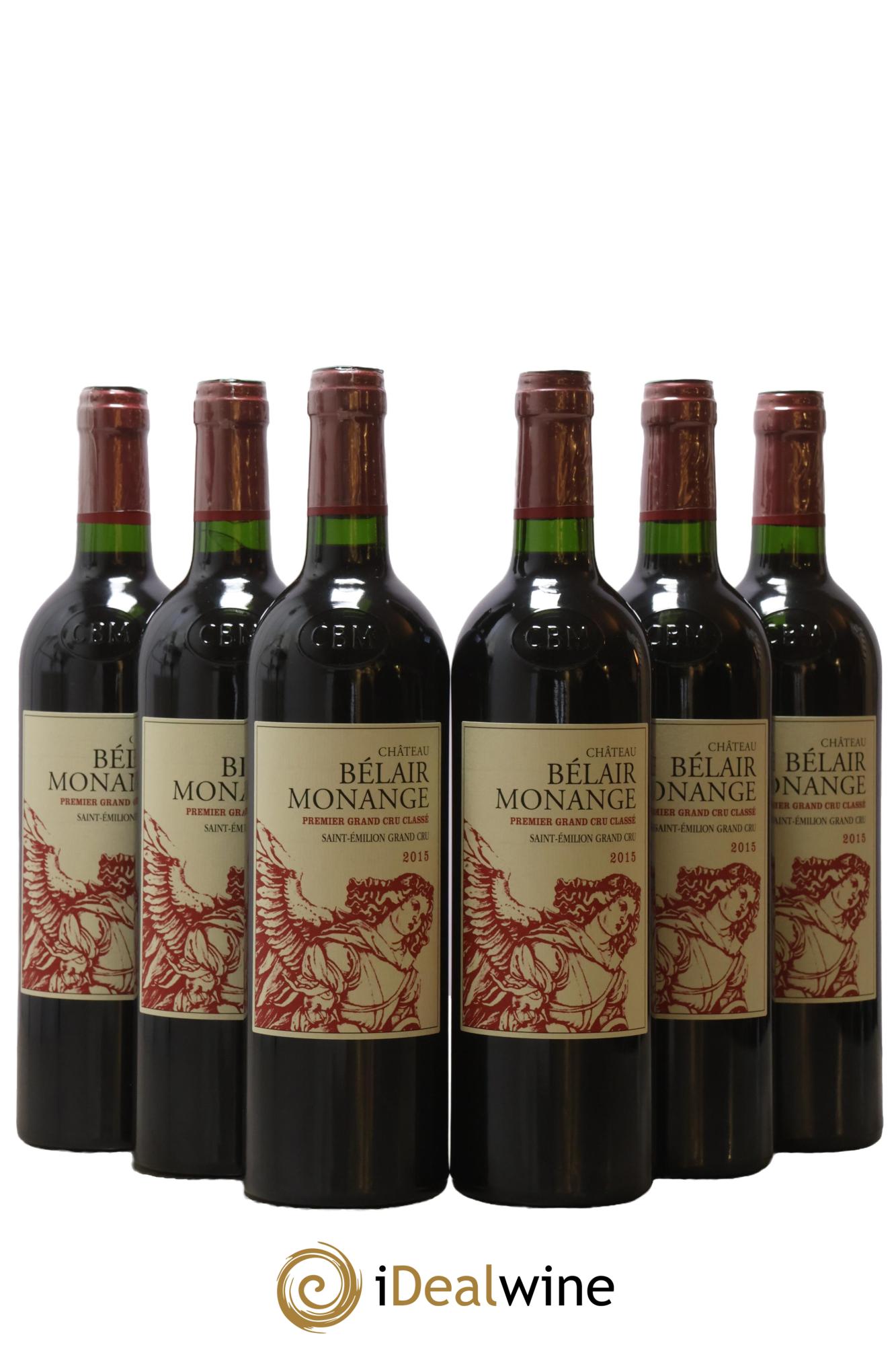 Château Belair (Belair-Monange) 1er Grand Cru Classé B 2015 - Lot de 6 bouteilles - 0